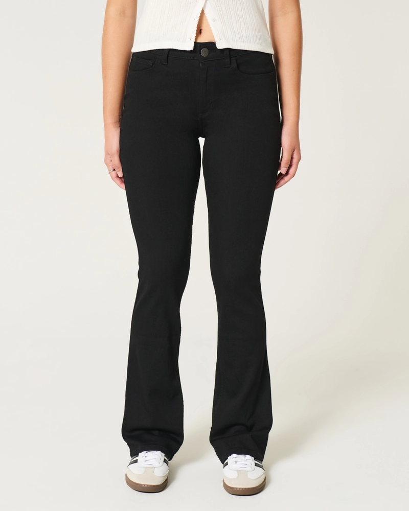 Curvy Mid-Rise Black Boot Jeans