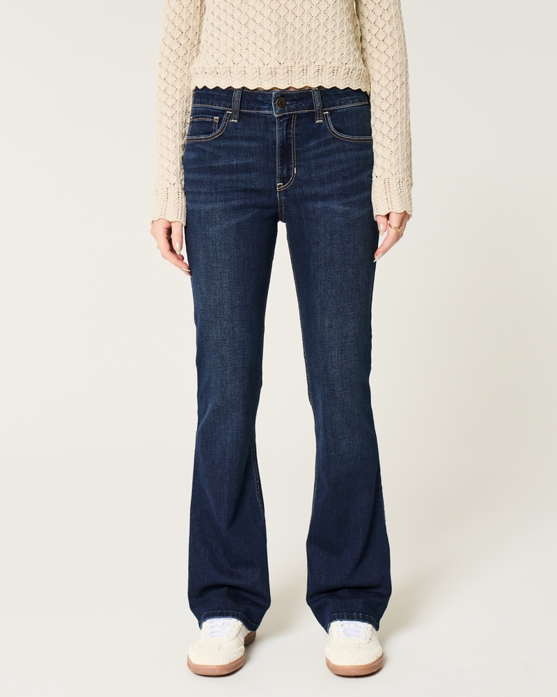 Mid-Rise Dark Wash Boot Jeans