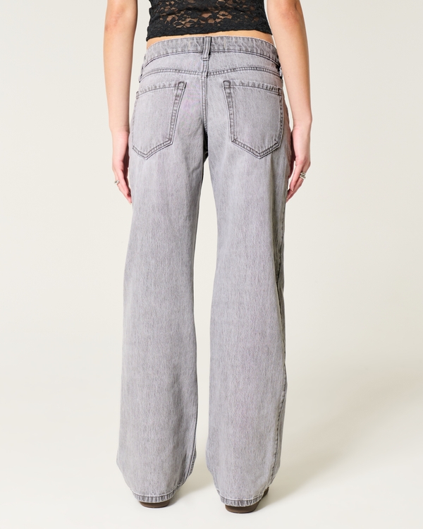 Low-Rise Grey Baggy Jeans