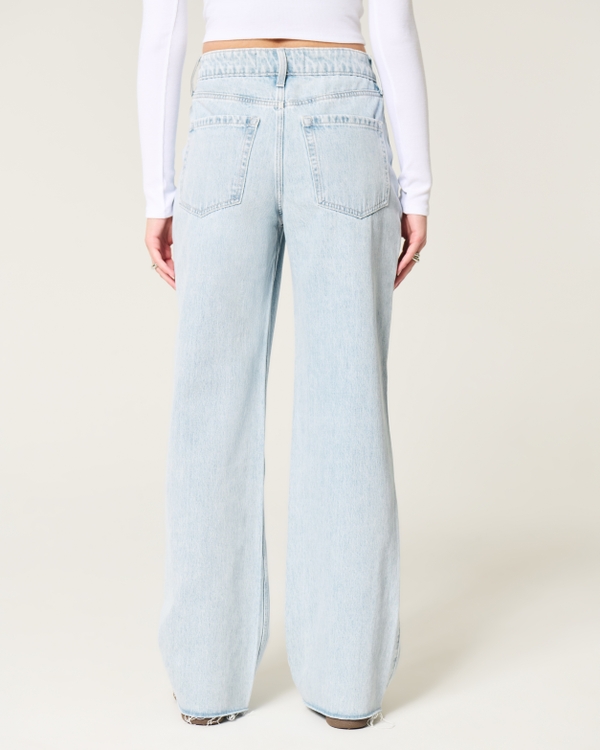 High-Rise Light Wash Baggy Jeans