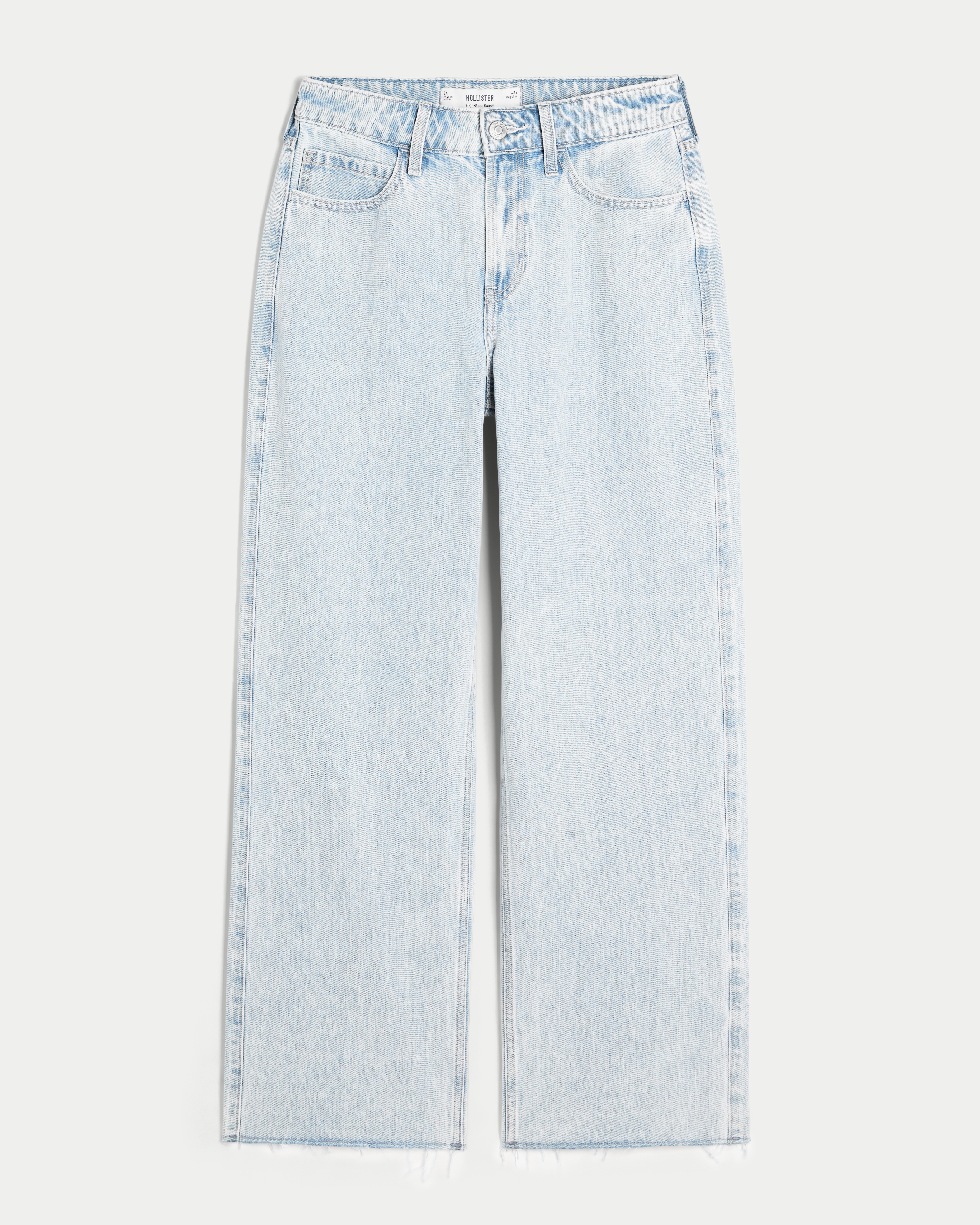 High-Rise Light Wash Baggy Jeans