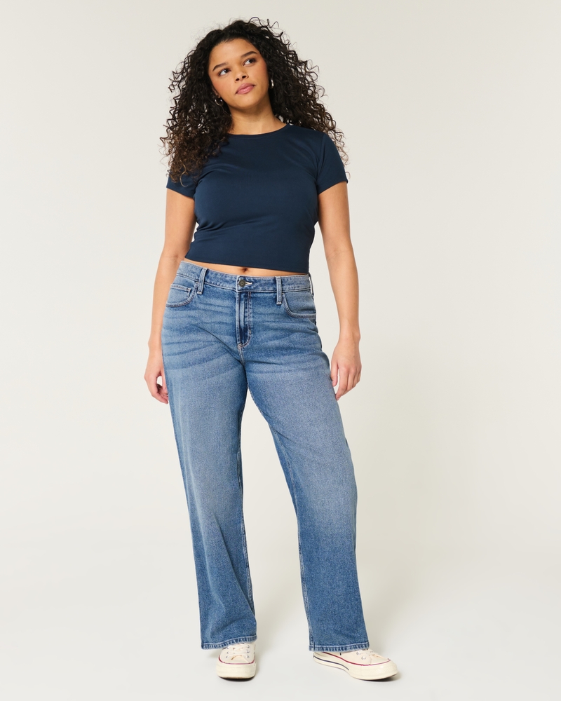 High-Rise Ripped Medium Wash Flare Jeans