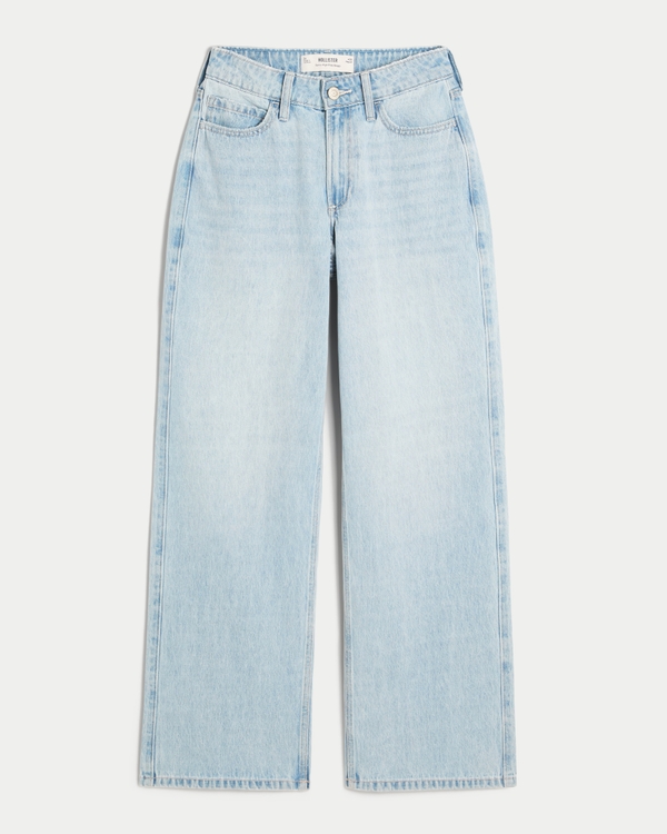Curvy High-Rise Light Wash Baggy Jeans