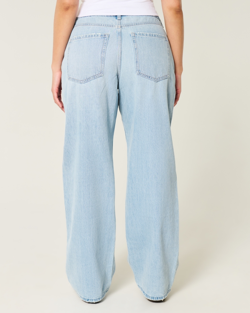 Curvy High-Rise Distressed Baggy Jeans