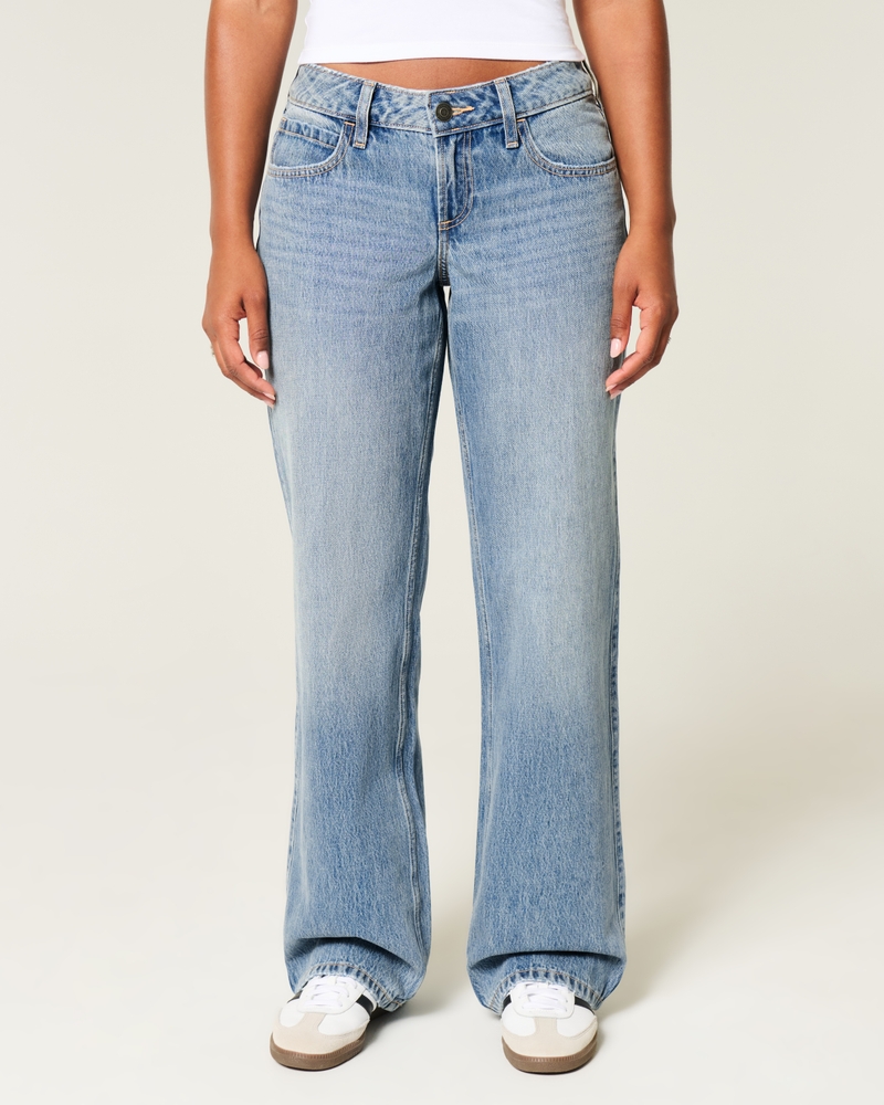 Curvy Low-Rise Medium Wash Baggy Jeans