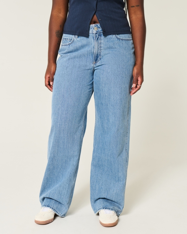 Curvy High-Rise Medium Wash Baggy Jeans, Medium view 2