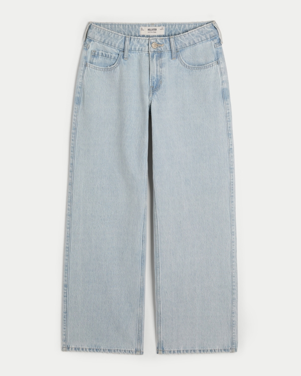 Low-Rise Light Wash Baggy Jeans, Light