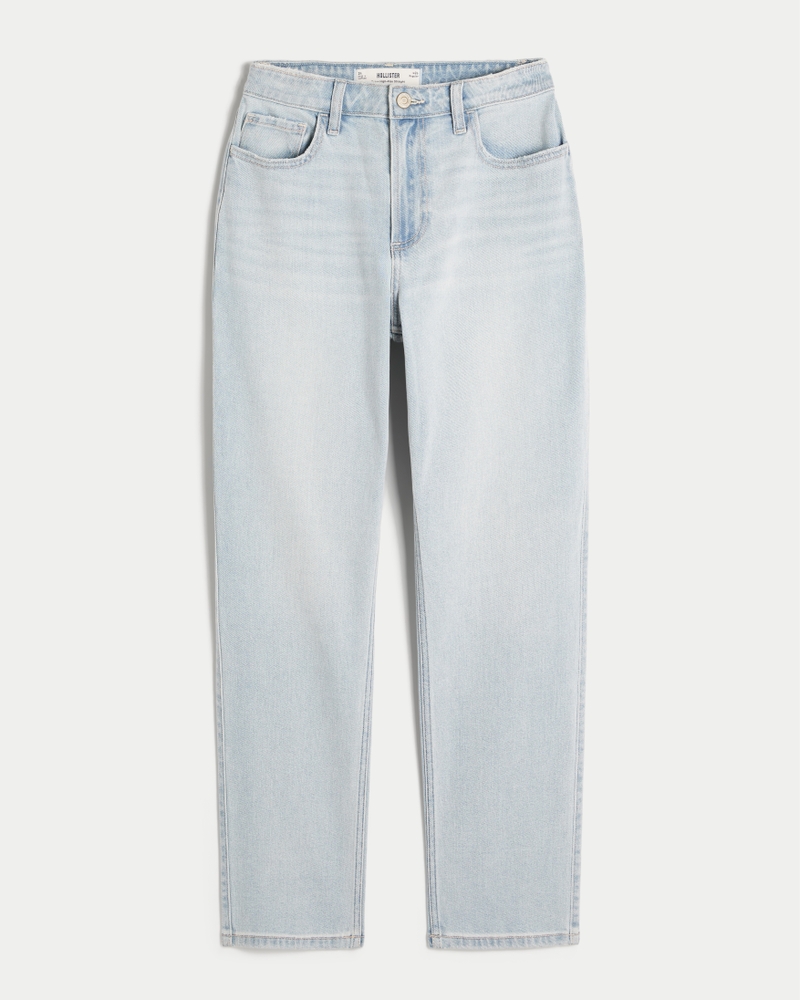 Curvy High-Rise Light Wash Straight Jeans