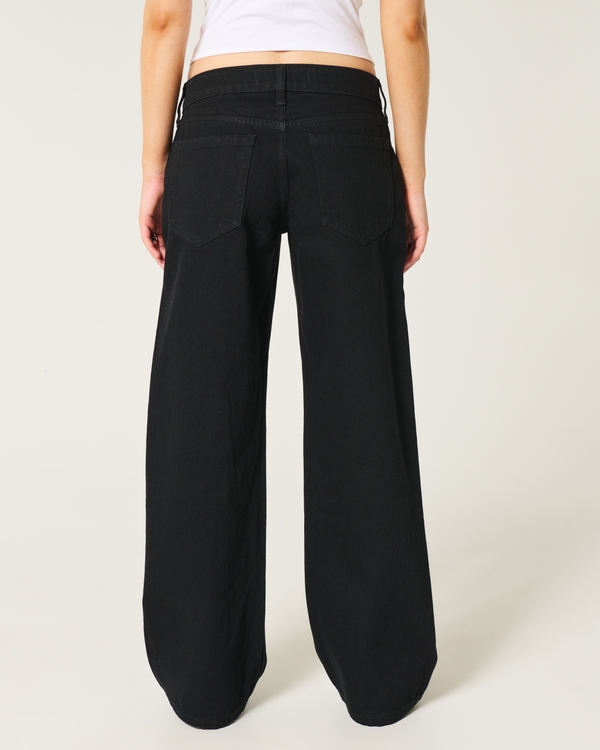 Low-Rise Black Baggy Jeans