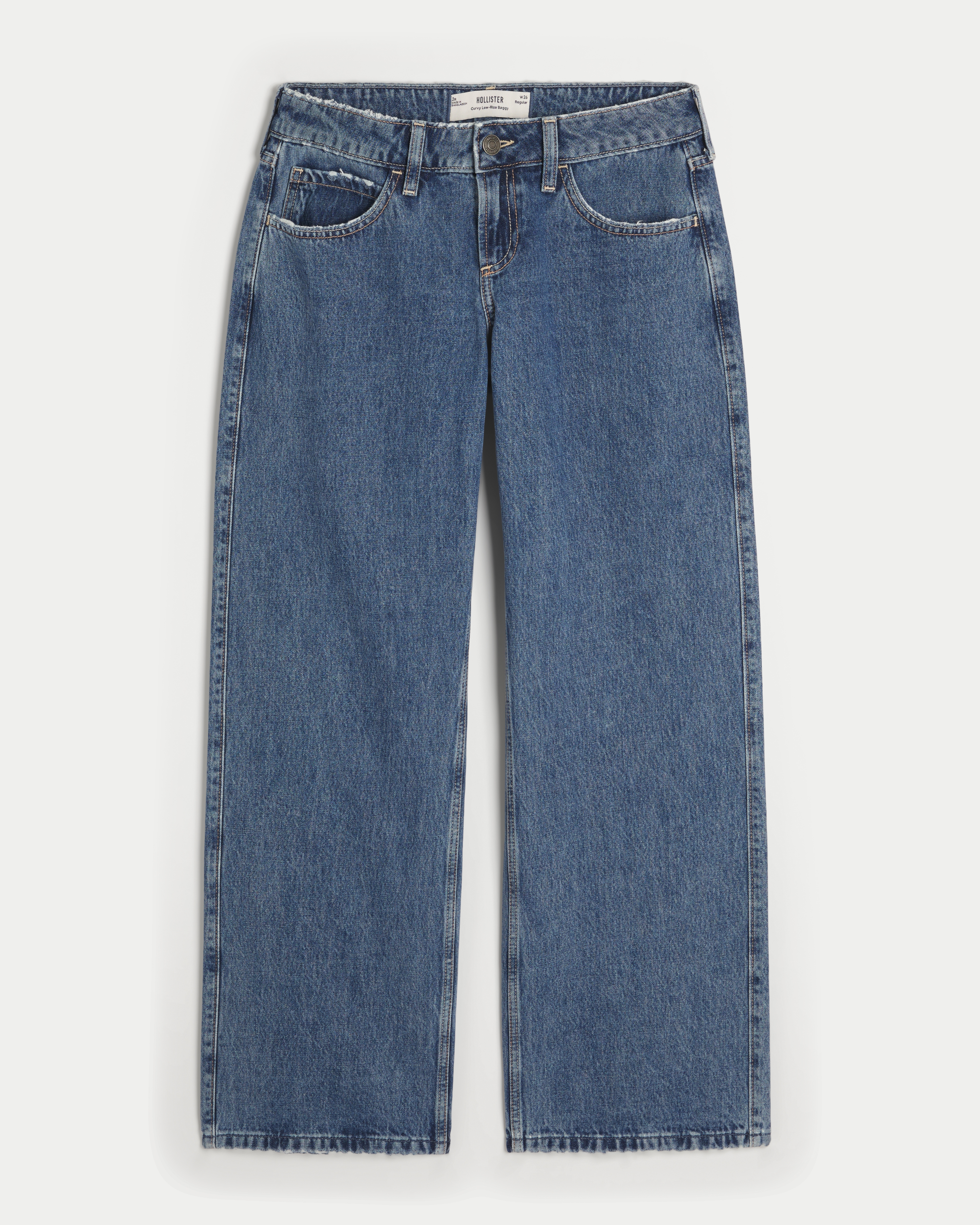 Curvy Low-Rise Medium Wash Baggy Jeans