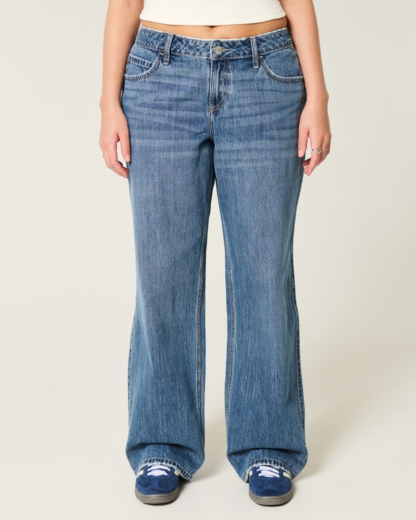 Curvy Low-Rise Medium Wash Baggy Jeans, Medium view 2