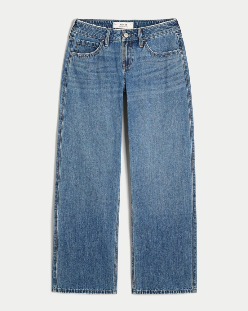 Curvy Low-Rise Medium Wash Baggy Jeans