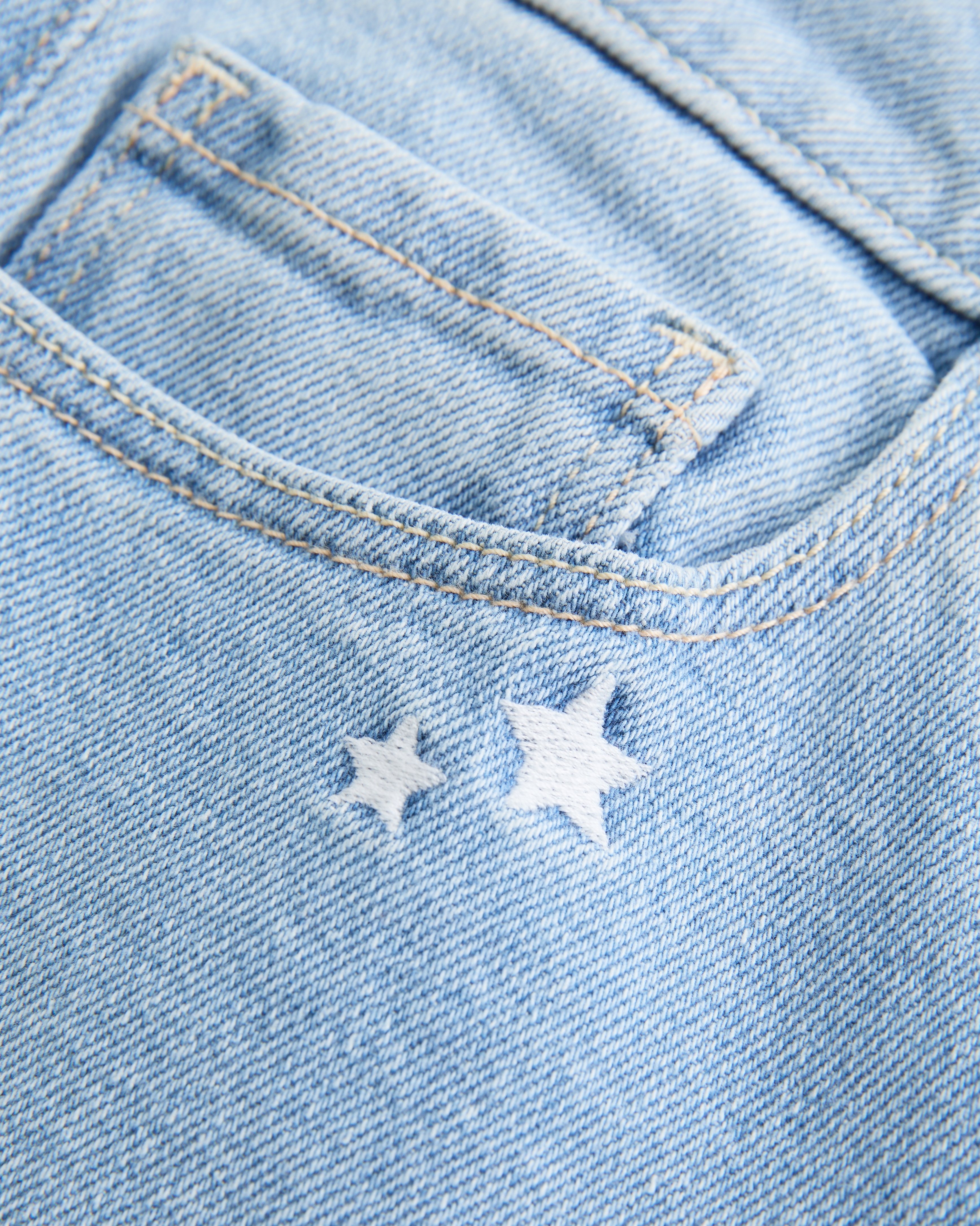 Low-Rise Star Embroidery Bootcut Jeans