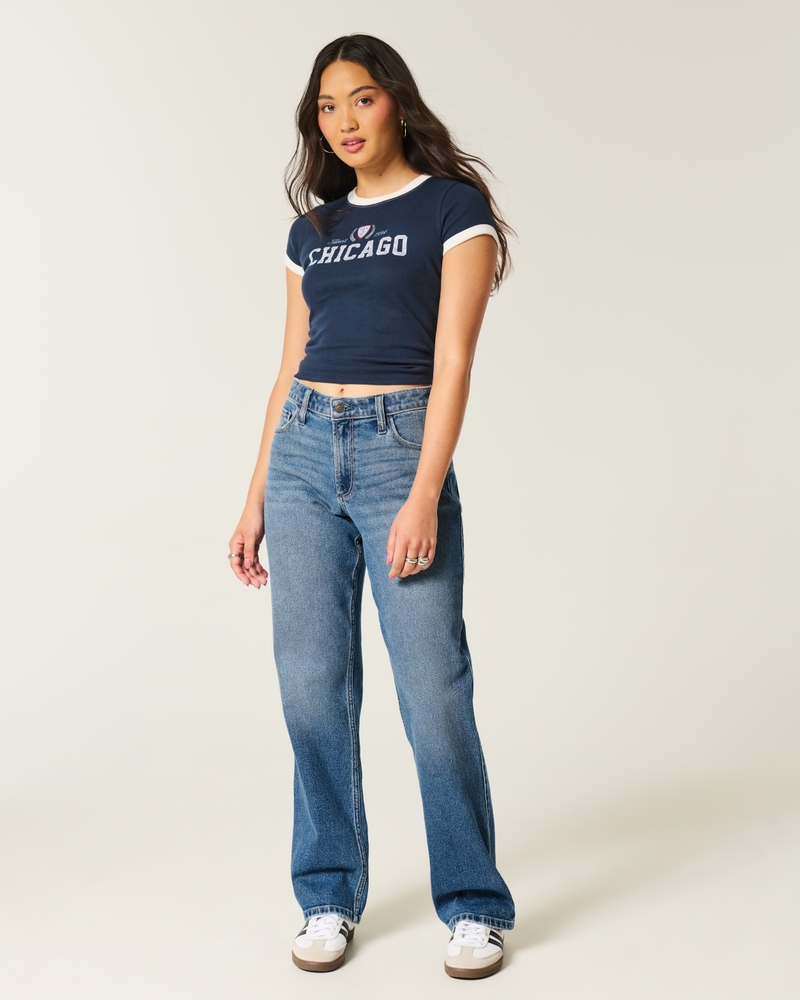 Curvy High-Rise Light Wash Dad Jeans