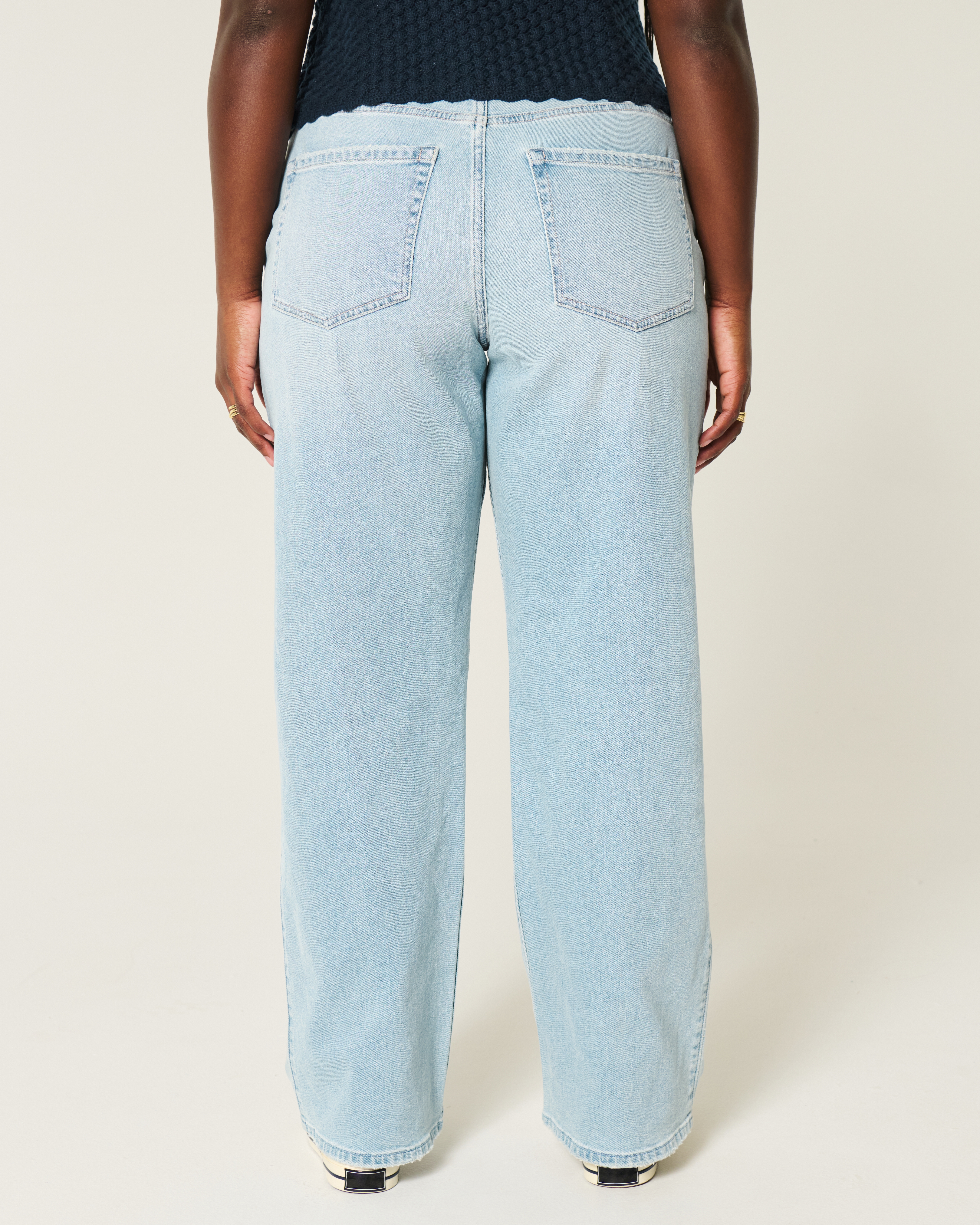 Curvy High-Rise Light Wash Dad Jeans