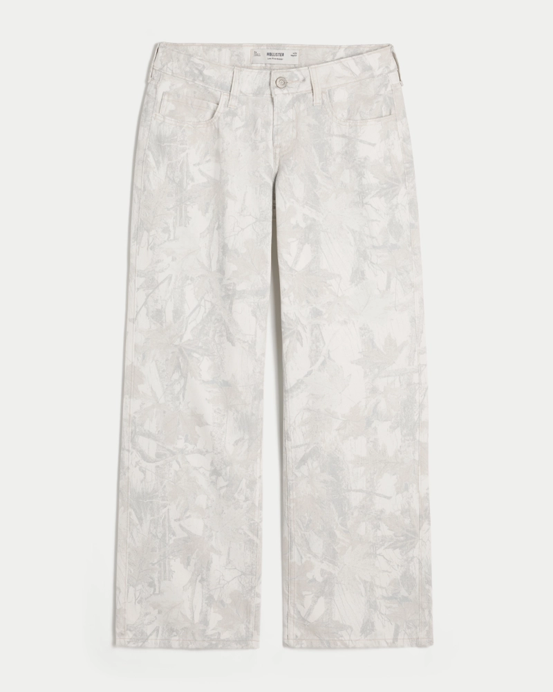 Low-Rise Camo Baggy Jeans