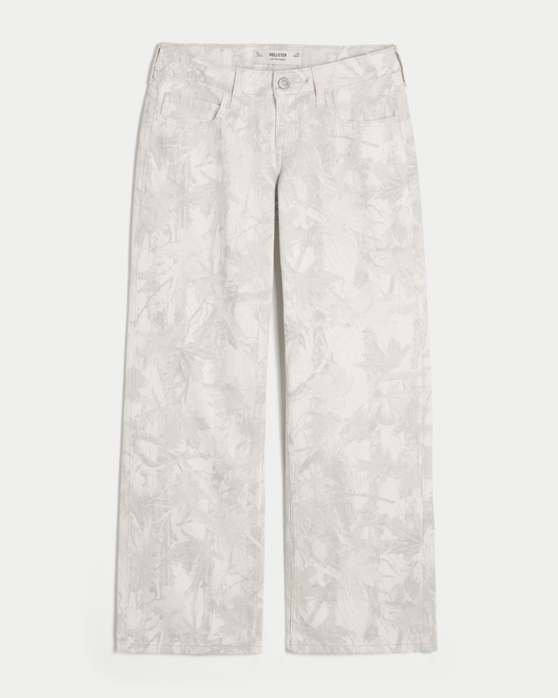 Low-Rise Camo Baggy Jeans
