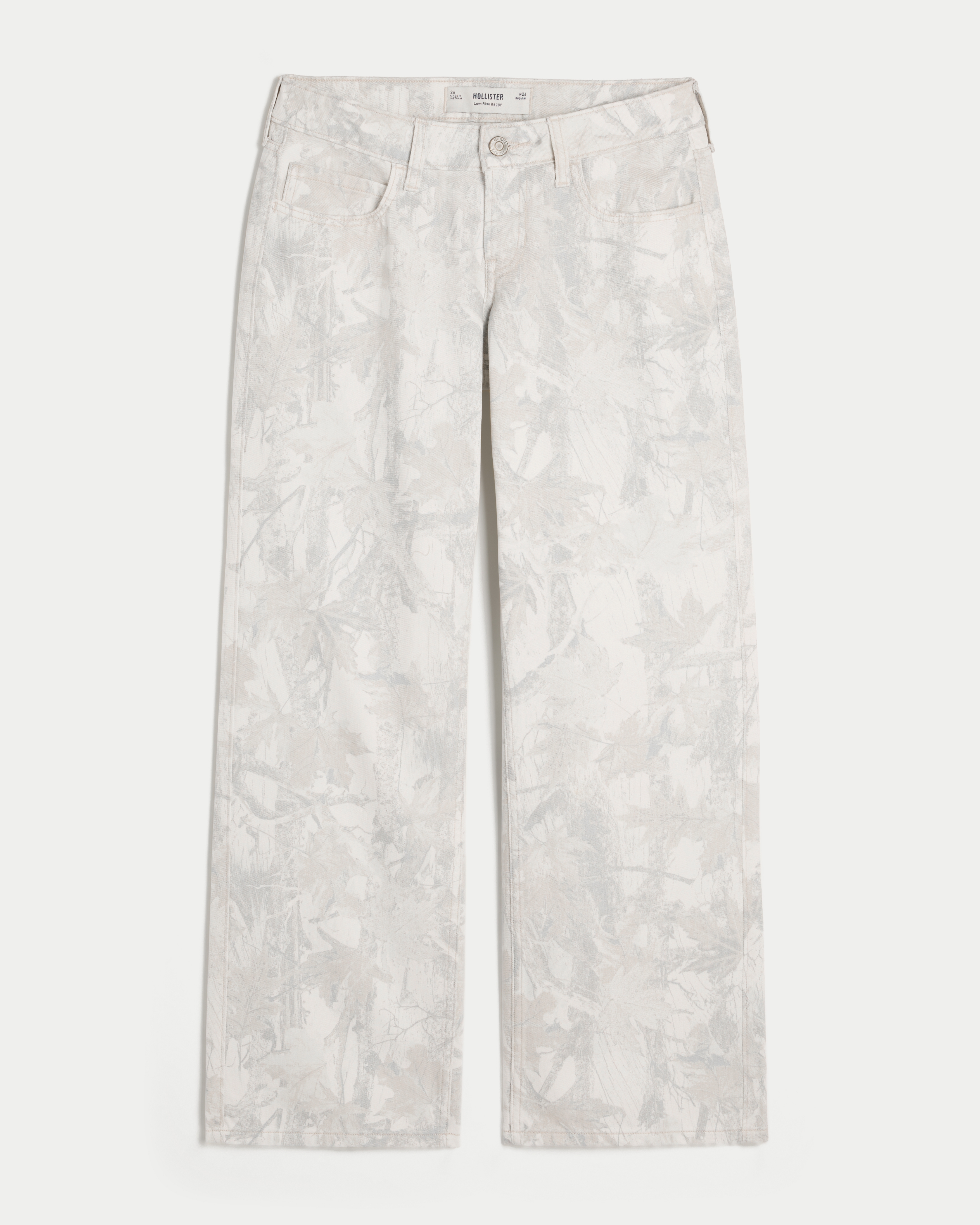 Low-Rise Camo Baggy Jeans