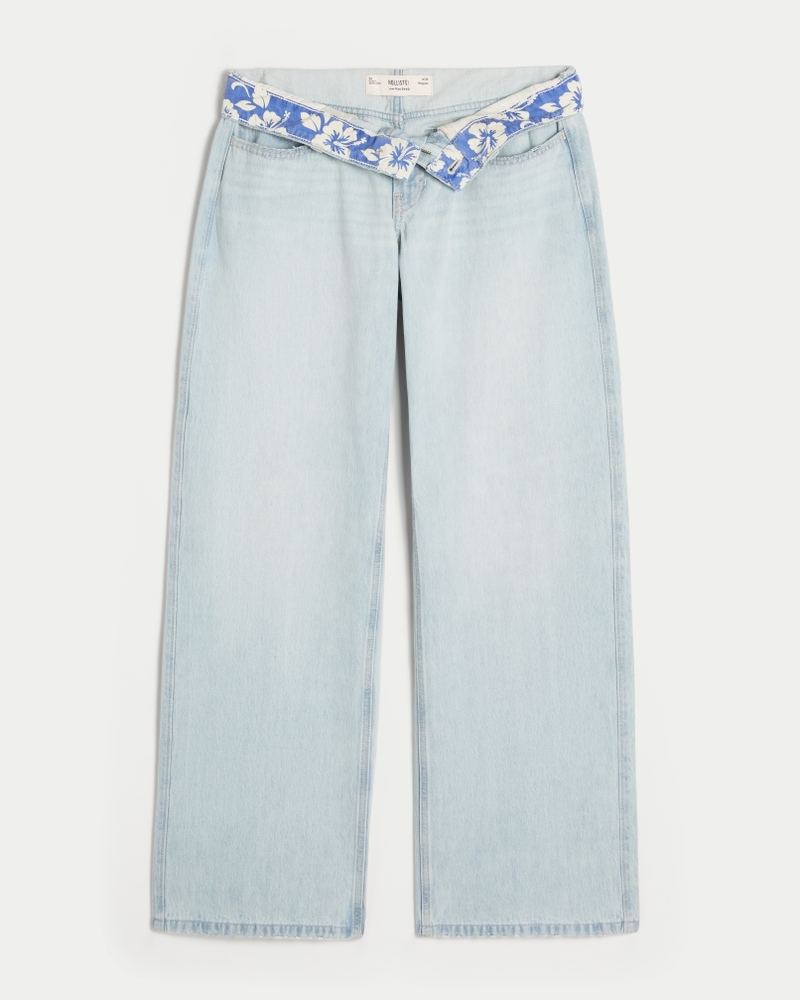 Women's Low-Rise Dark Wash Baggy Jeans | Women's Bottoms | HollisterCo.com