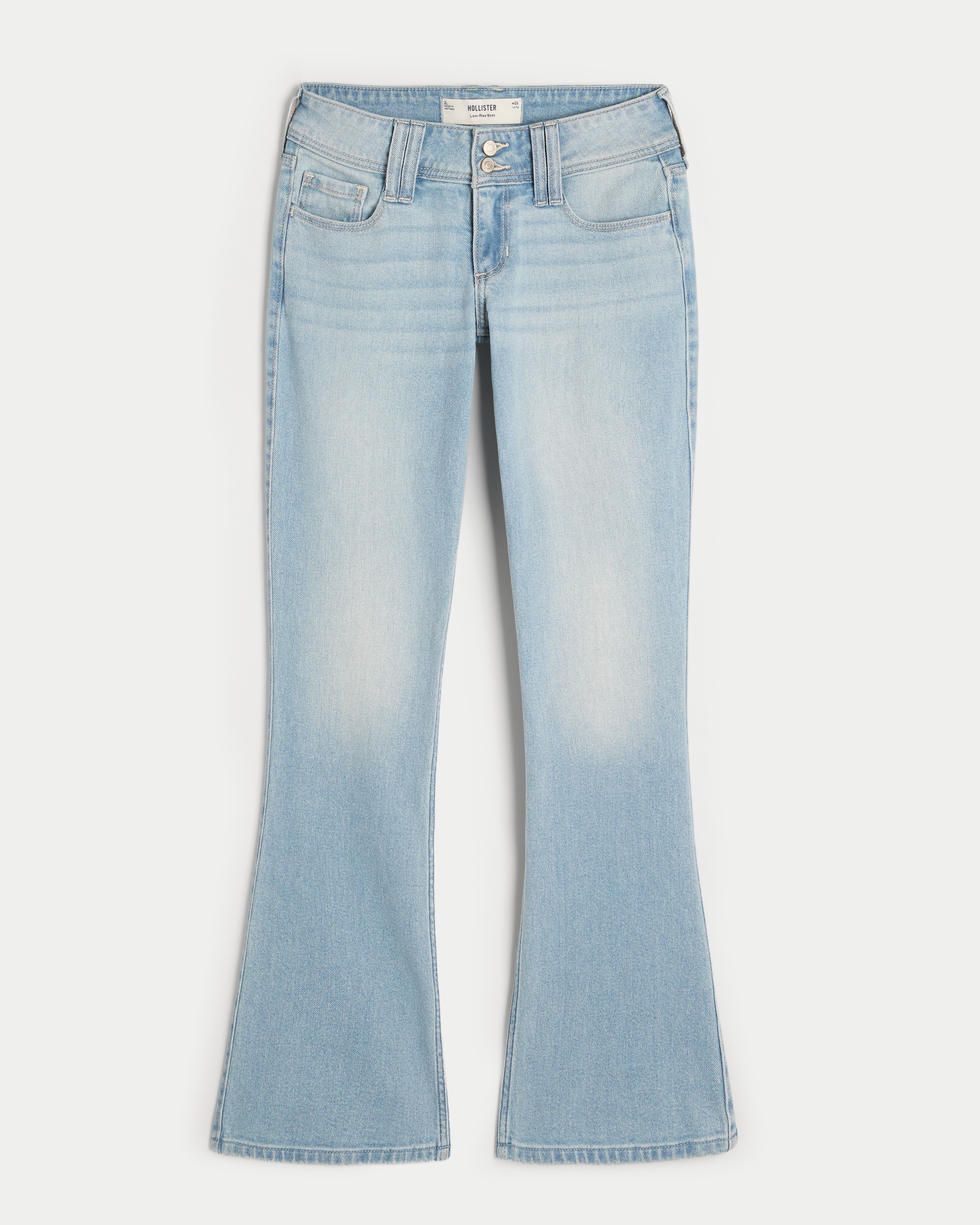 Low-Rise Light Wash Boot Jeans
