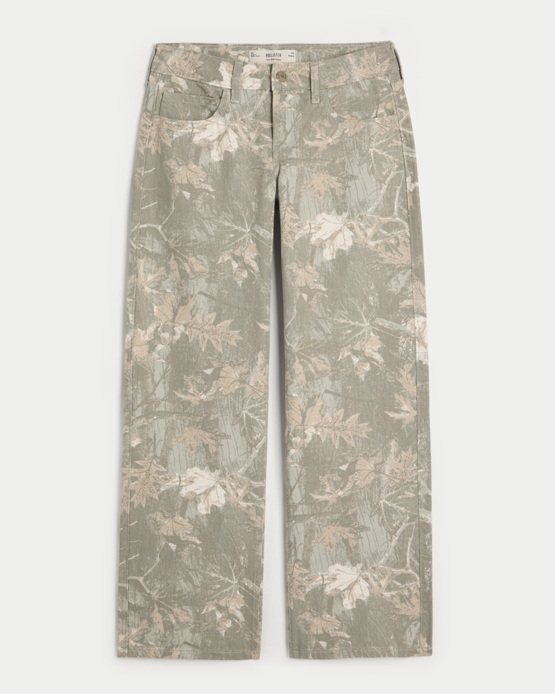 Low-Rise Camo Baggy Jeans