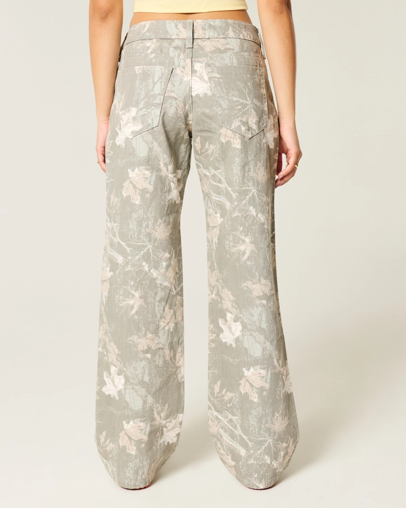 Curvy Low-Rise Camo Baggy Jeans
