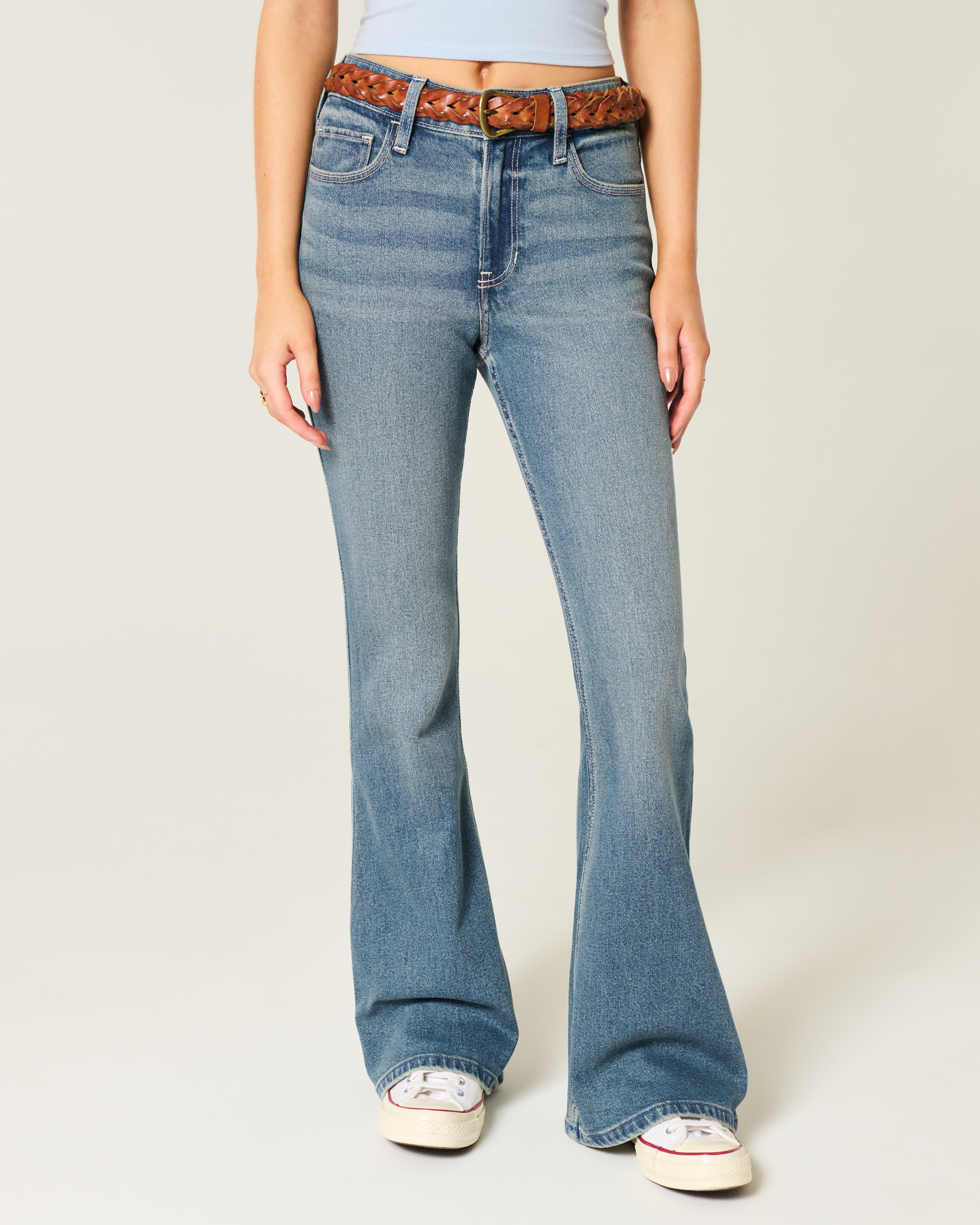 Hollister High-rise Medium Wash Flare Jeans