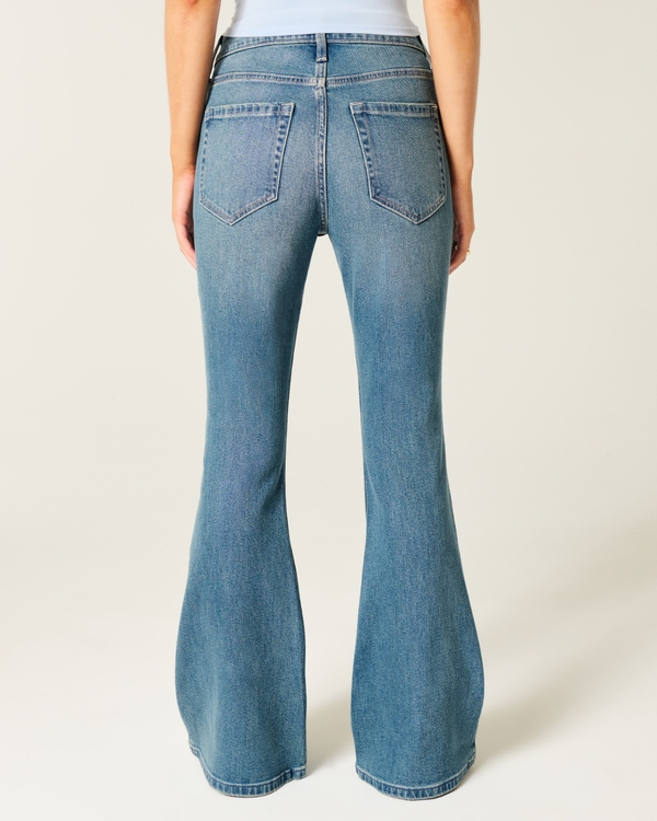 High-Rise Medium Wash Flare Jeans