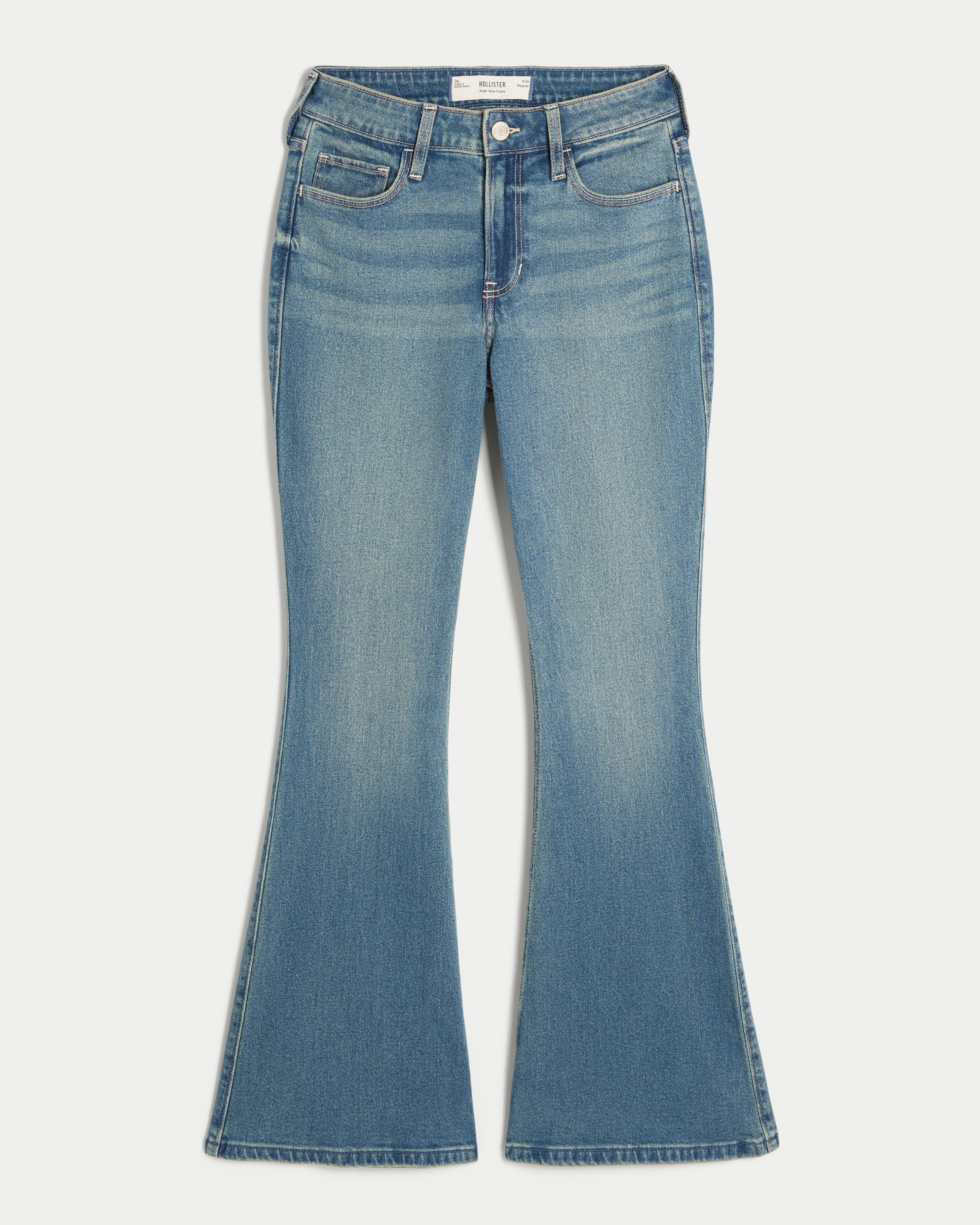 Hollister High-rise Medium Wash Flare Jeans