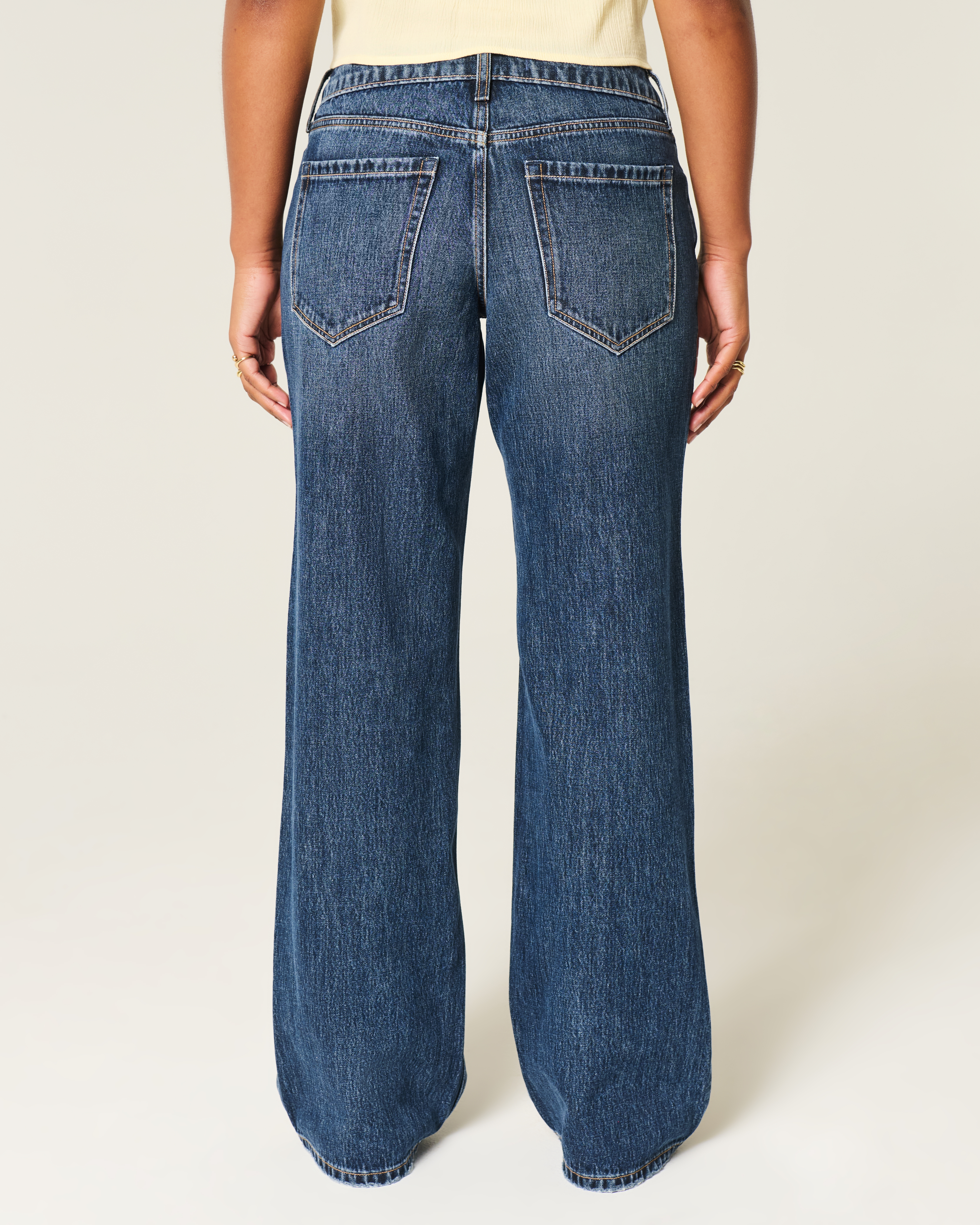 Curvy Low-Rise Dark Wash Baggy Jeans