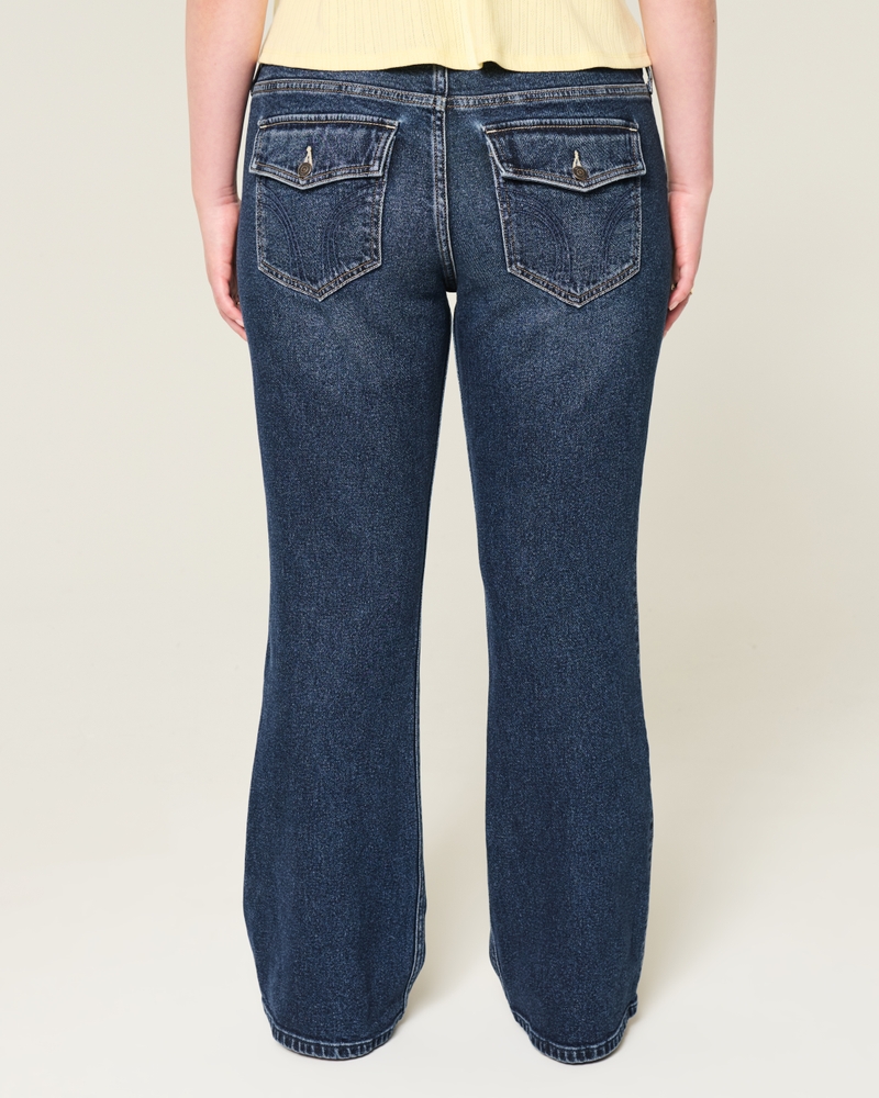 Low-Rise Dark Wash Boot Jeans