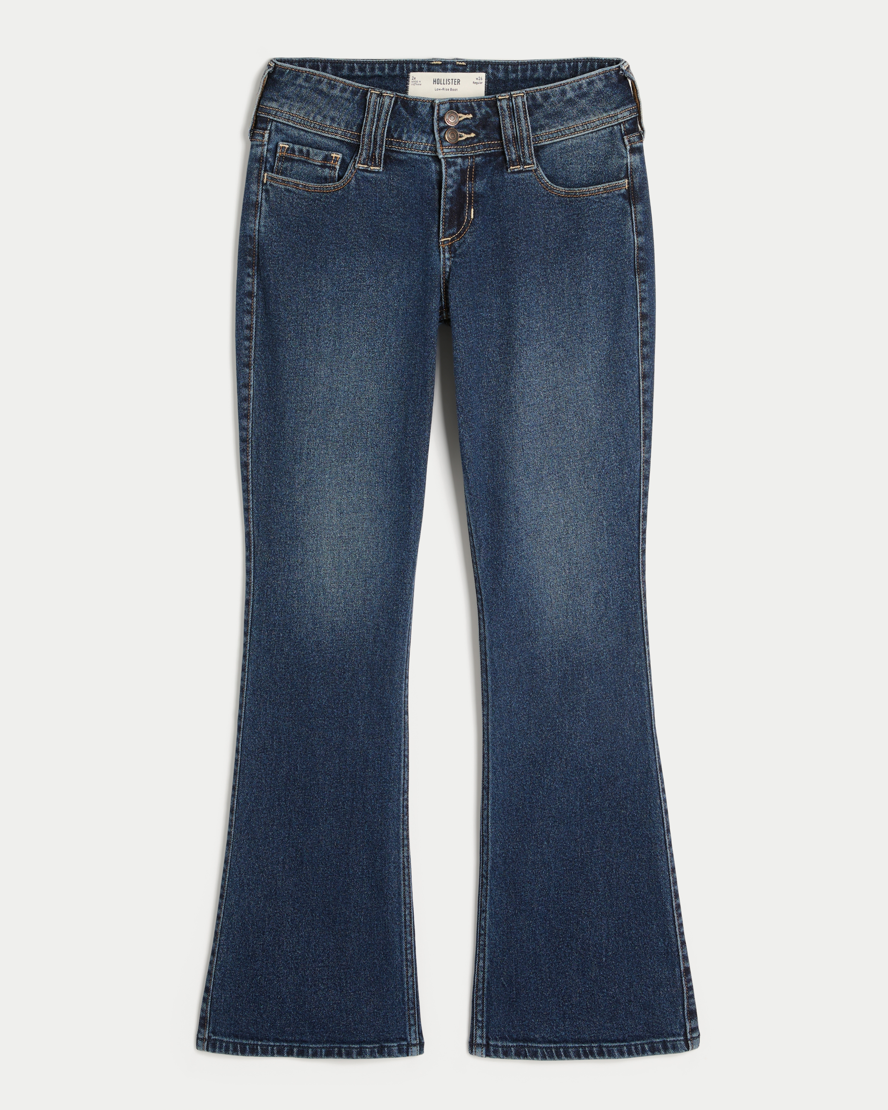 Low-Rise Dark Wash Bootcut Jeans
