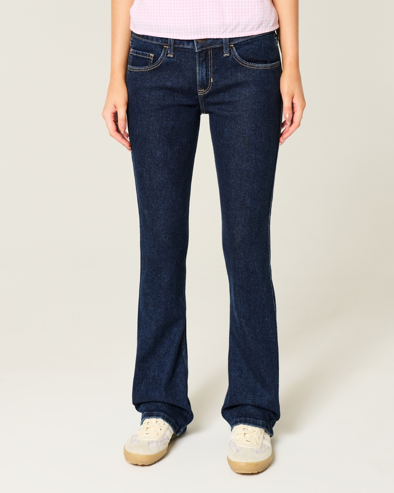 Low-Rise Dark Wash Boot Jeans