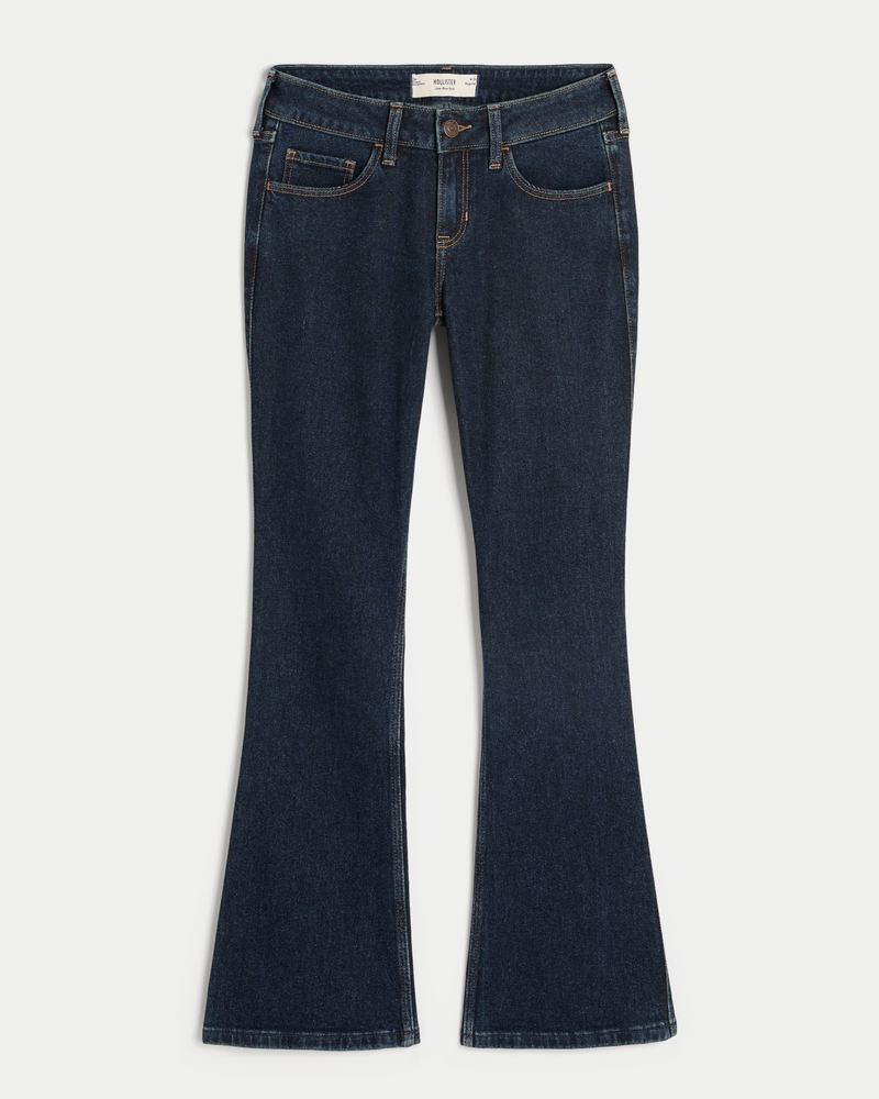Low-Rise Dark Wash Boot Jeans