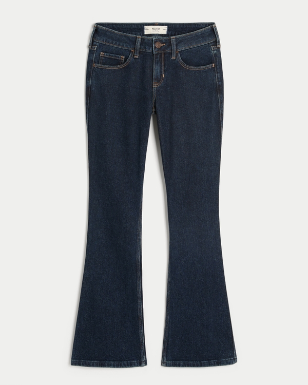 Low-Rise Dark Wash Boot Jeans, Dark Rinse view 1