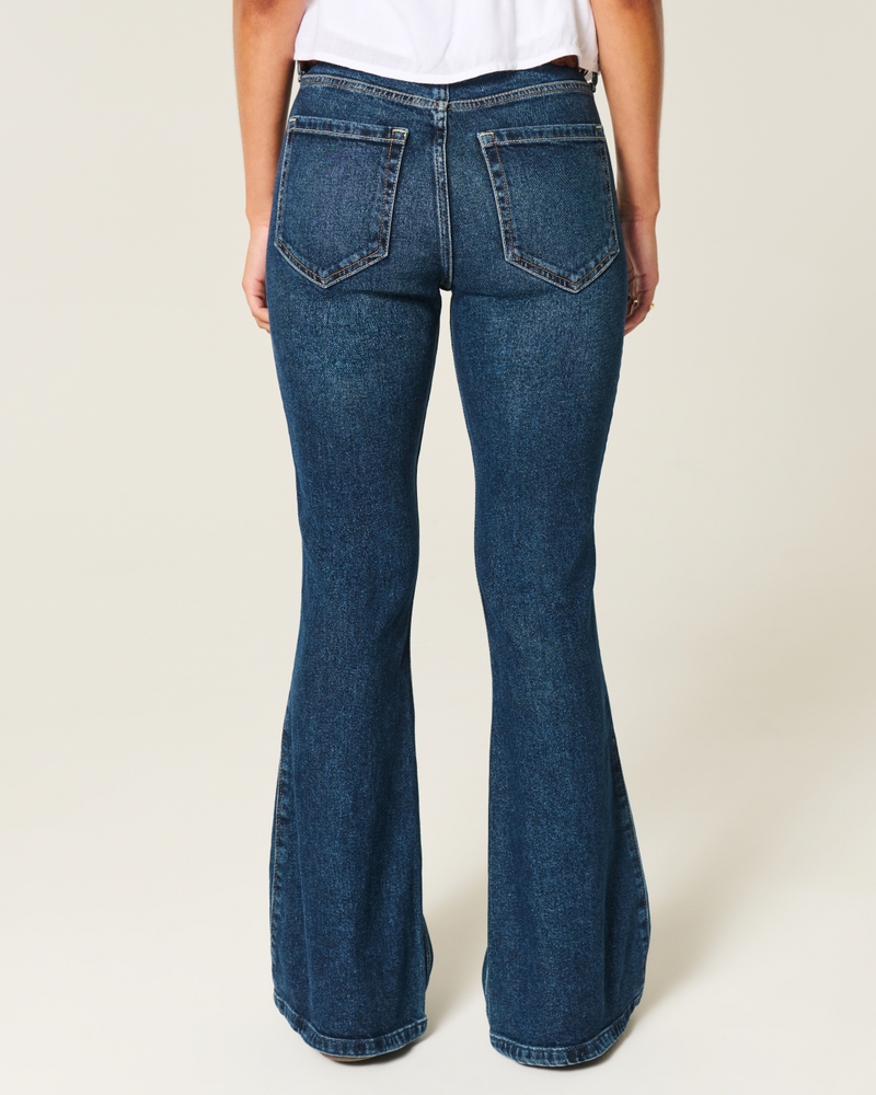 High-Rise Dark Wash Flare Jeans