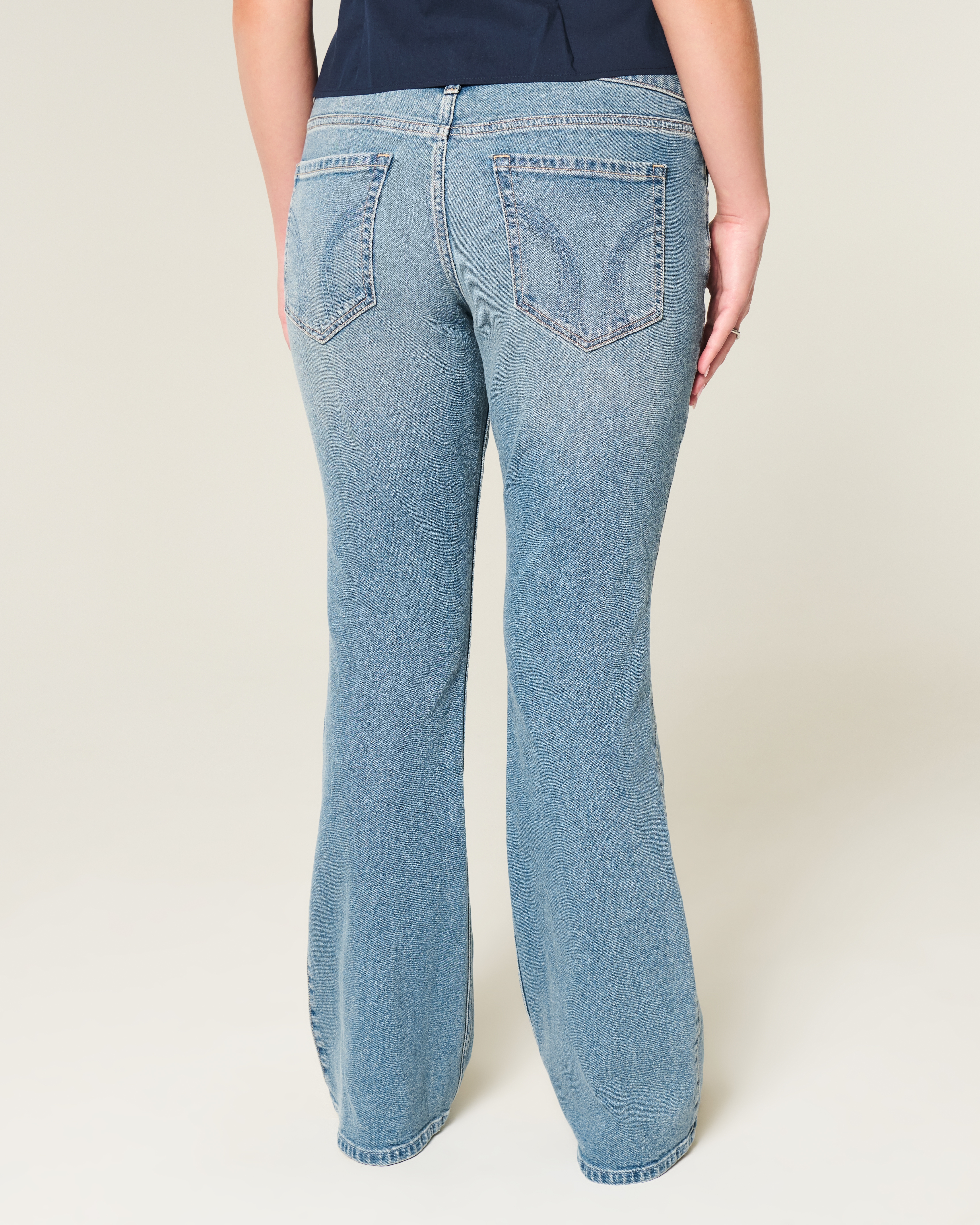 Low-Rise Medium Wash Bootcut Jeans