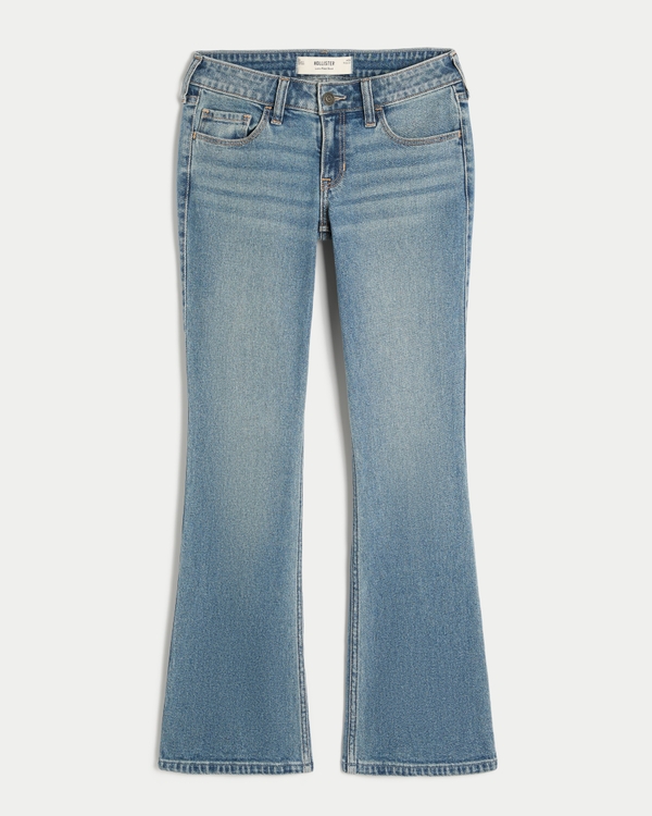 Low-Rise Medium Wash Boot Jeans, Medium view 1