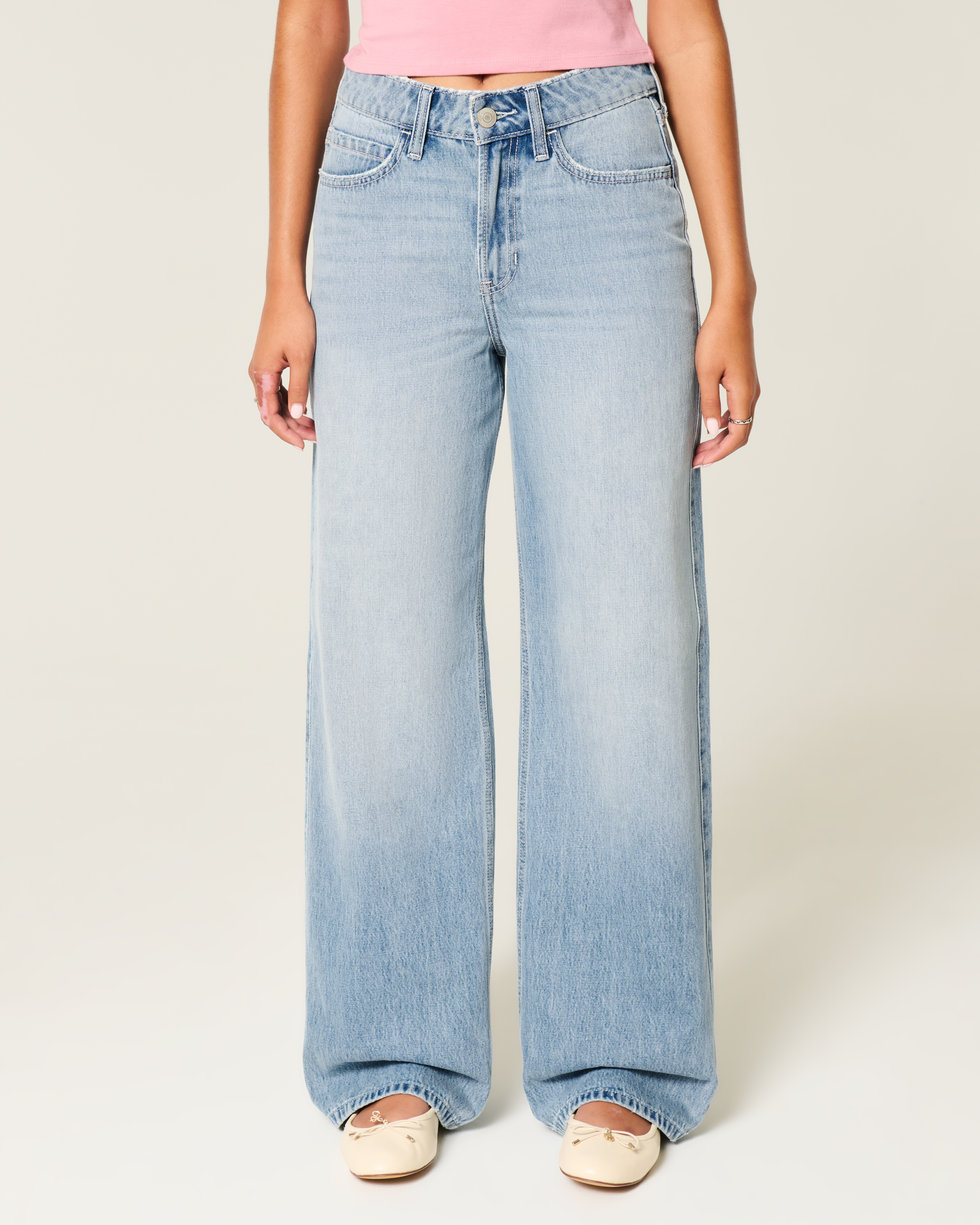 High-Rise Medium Wash Baggy Jeans