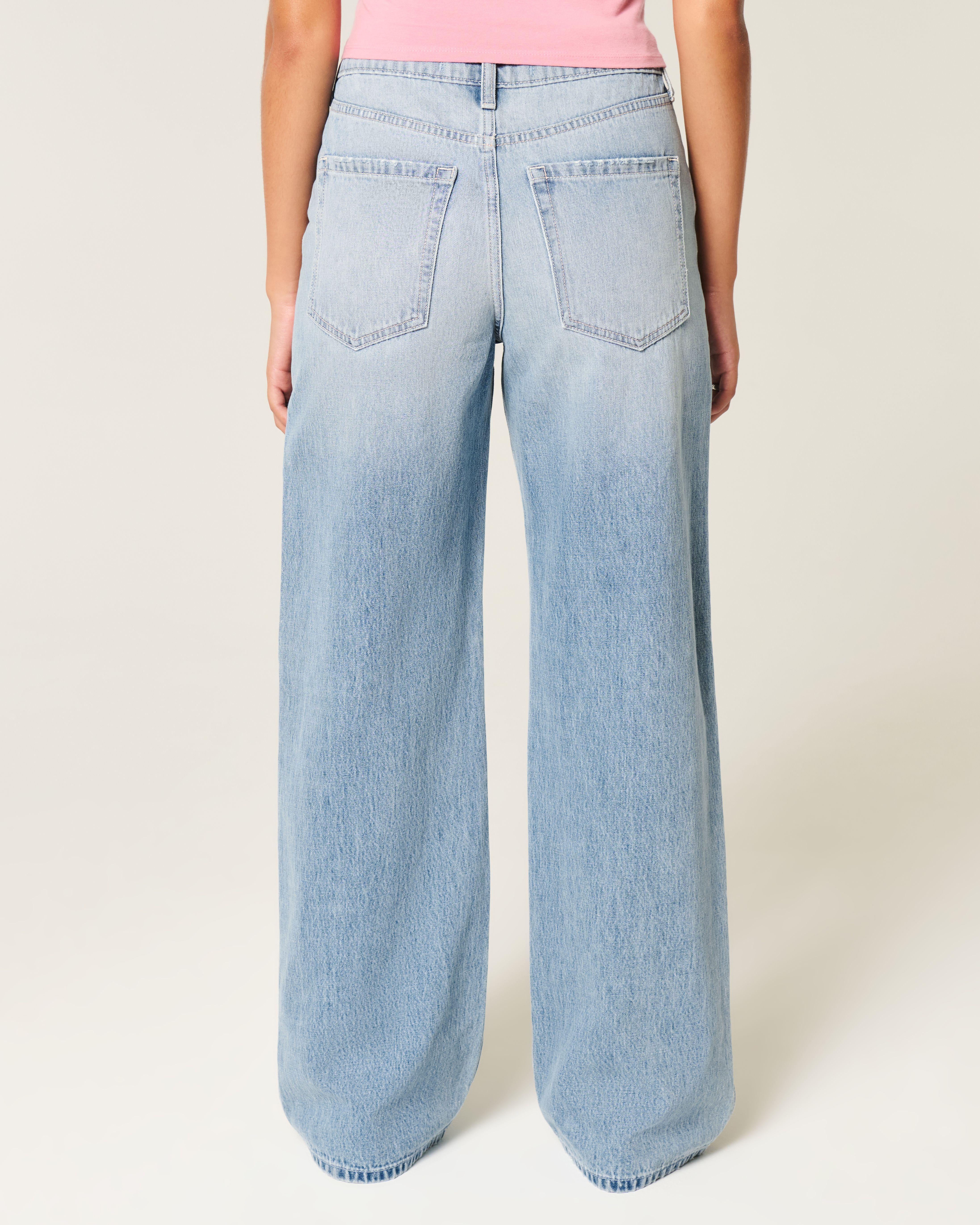 High-Rise Medium Wash Baggy Jeans
