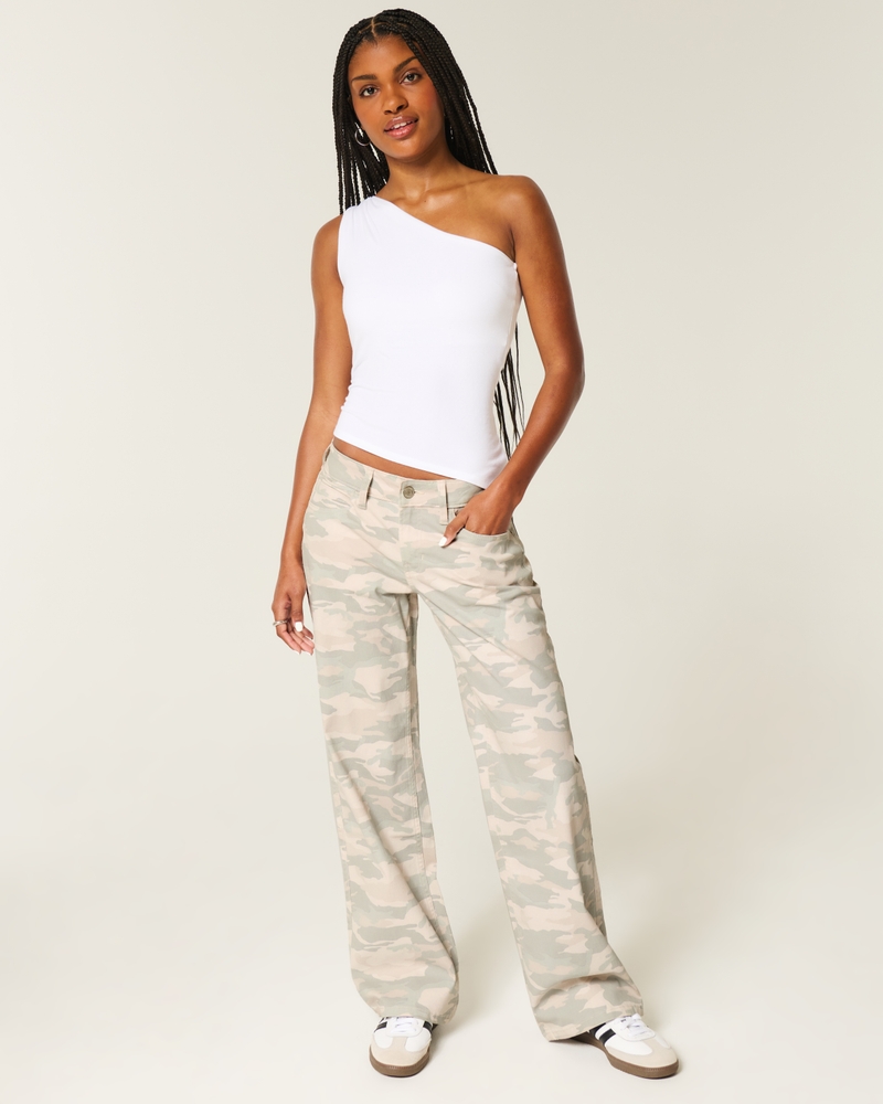 Women's Low-Rise Y2K Camo Baggy Jeans | Women's Clearance