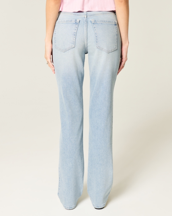 High-Rise Light Wash Straight Jeans