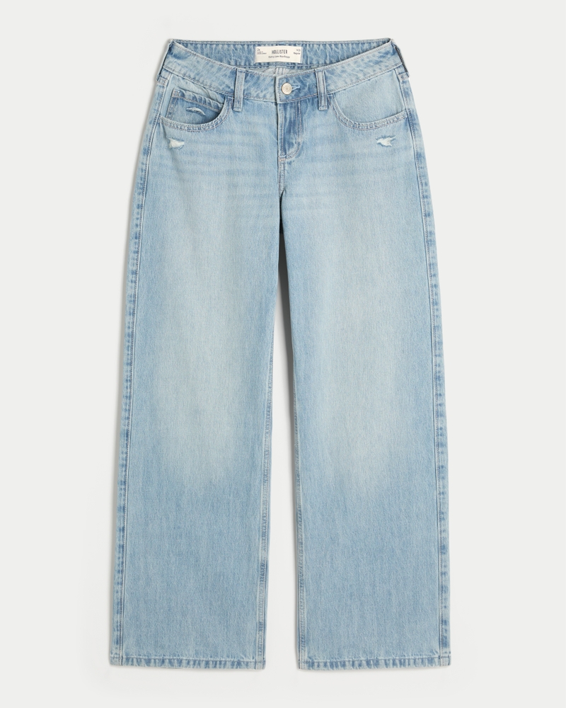Curvy Low-Rise Distressed Baggy Jeans