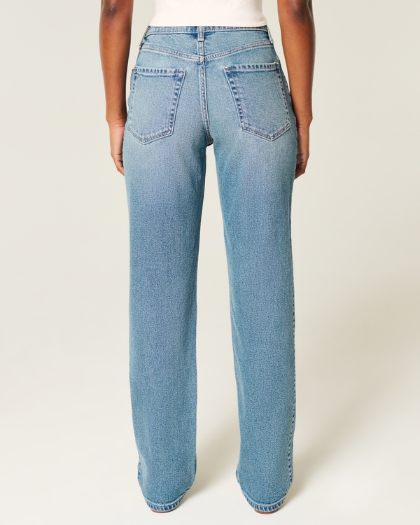 High-Rise Medium Wash Straight Jean