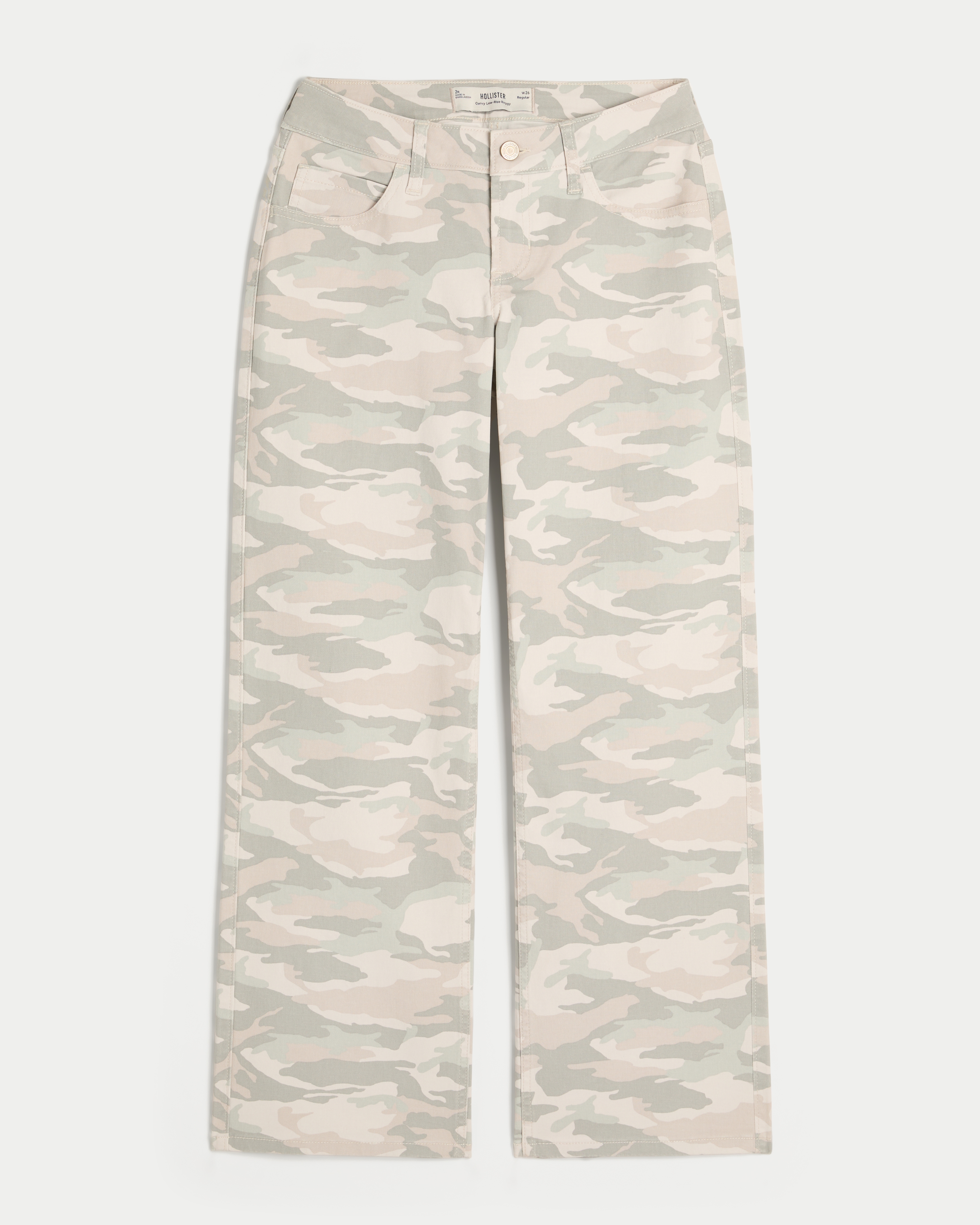 Curvy Low-rise Y2K Camo Baggy Jeans
