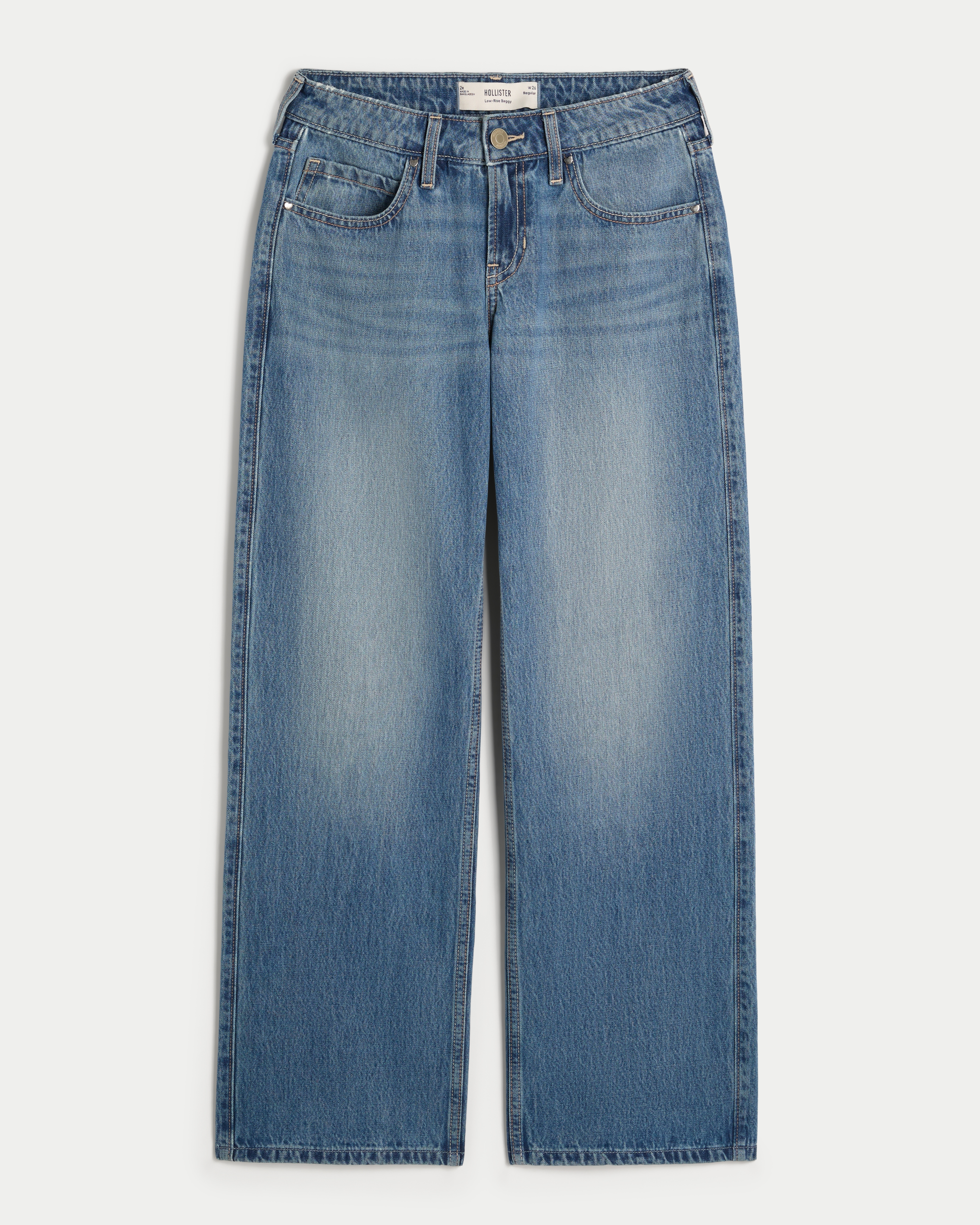 Low-Rise Studded Jeans