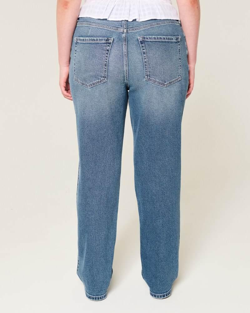 High-Rise Dark Wash Straight Jeans