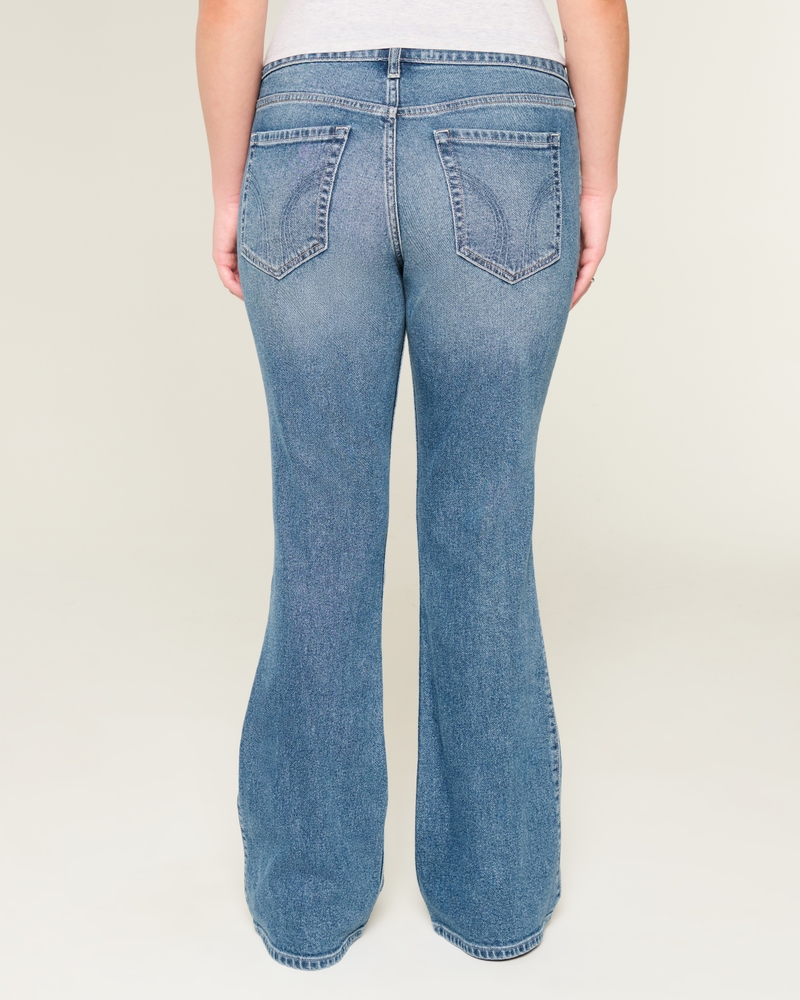 Low-Rise Ripped Medium Wash Boot Jeans