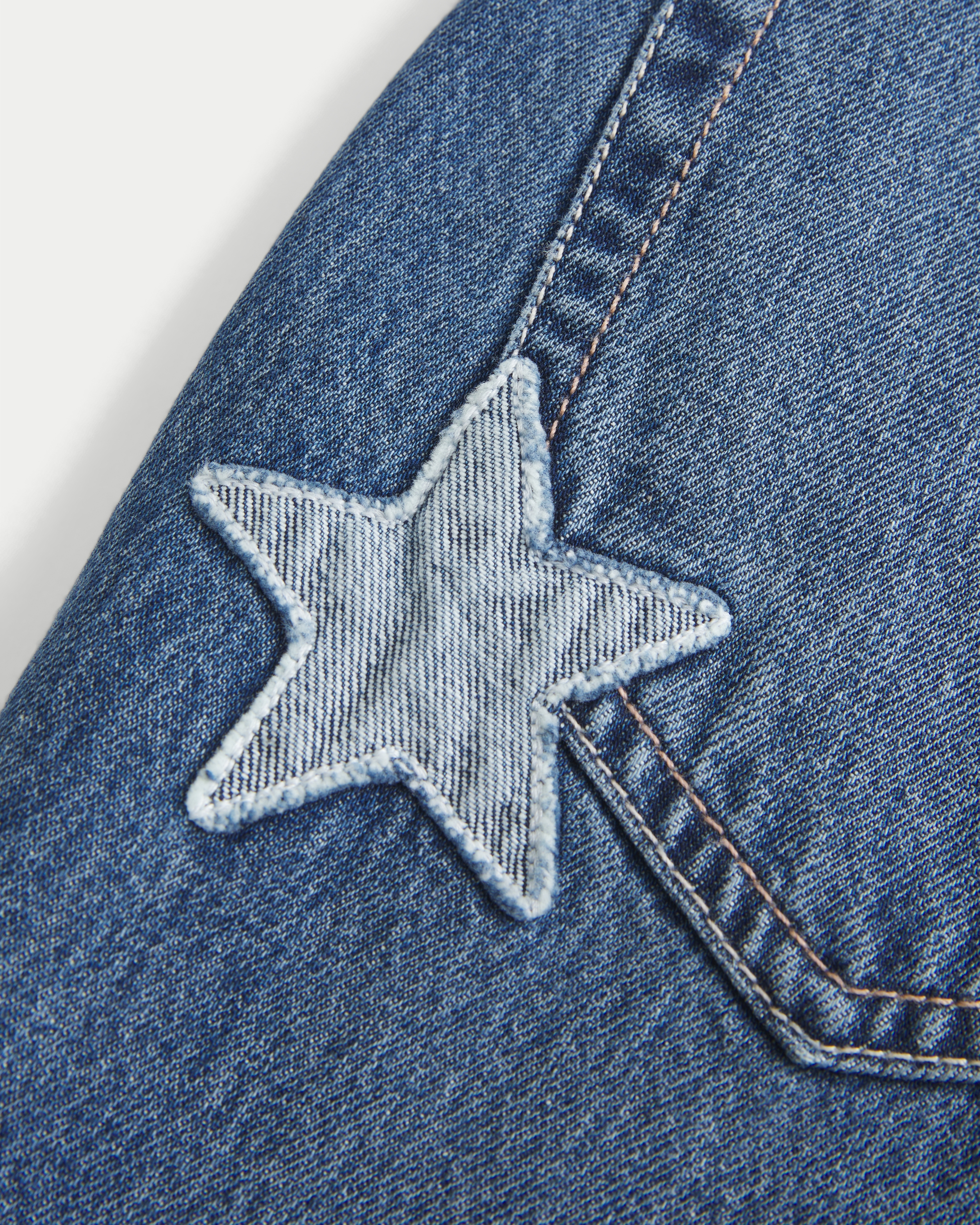Low-Rise Dark Wash Class of '26 Embroidered Baggy Jeans