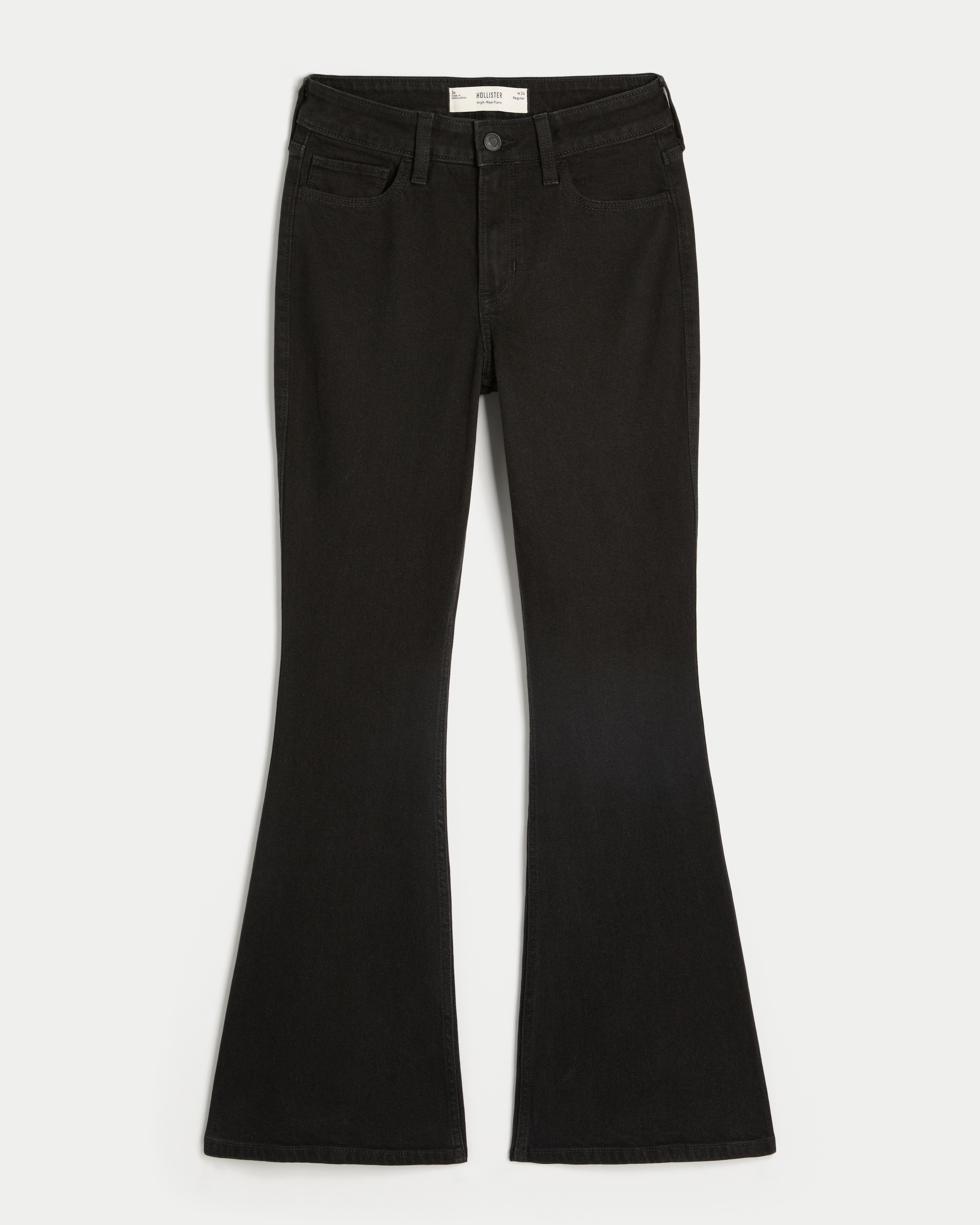 High-Rise Black Flare Jeans